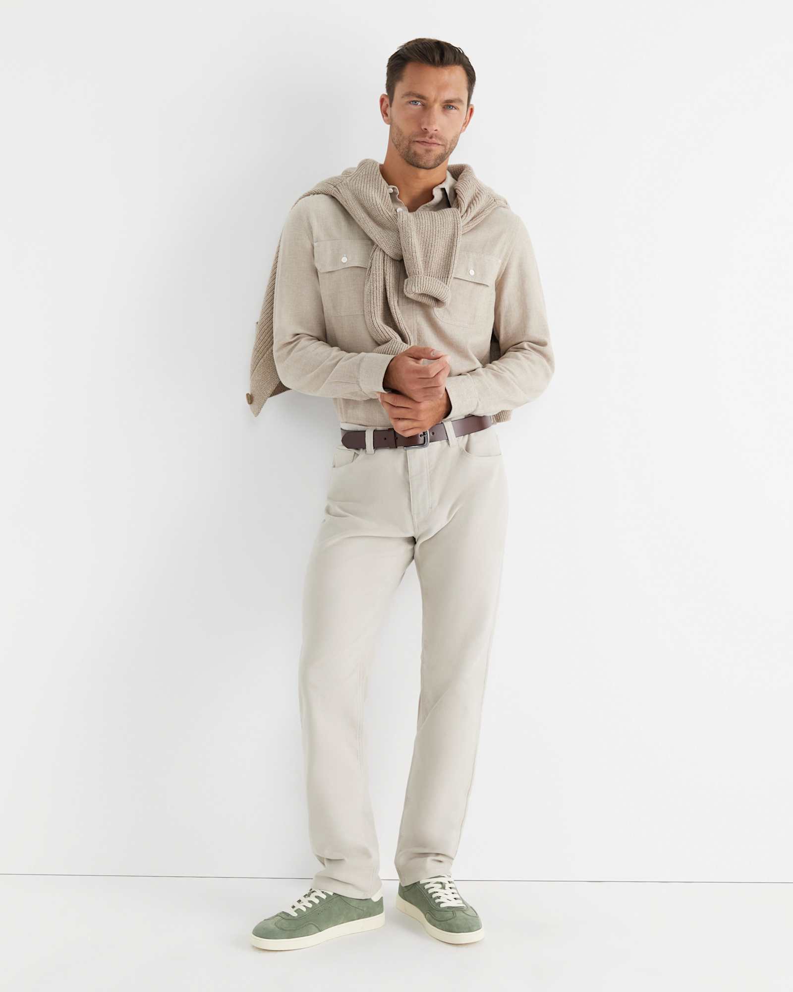 5 Pocket Moleskin Jean in ECRU