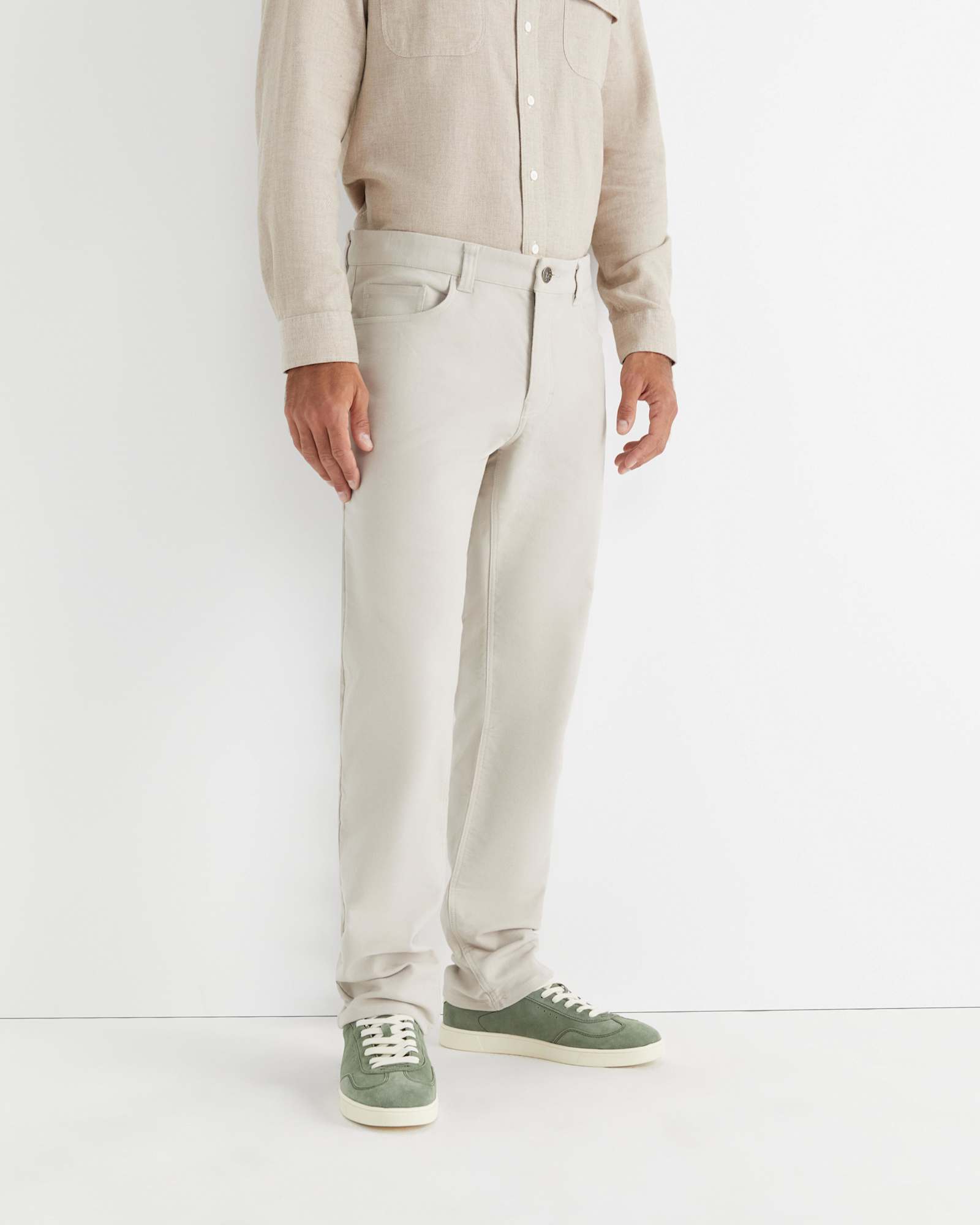 5 Pocket Moleskin Jean in ECRU