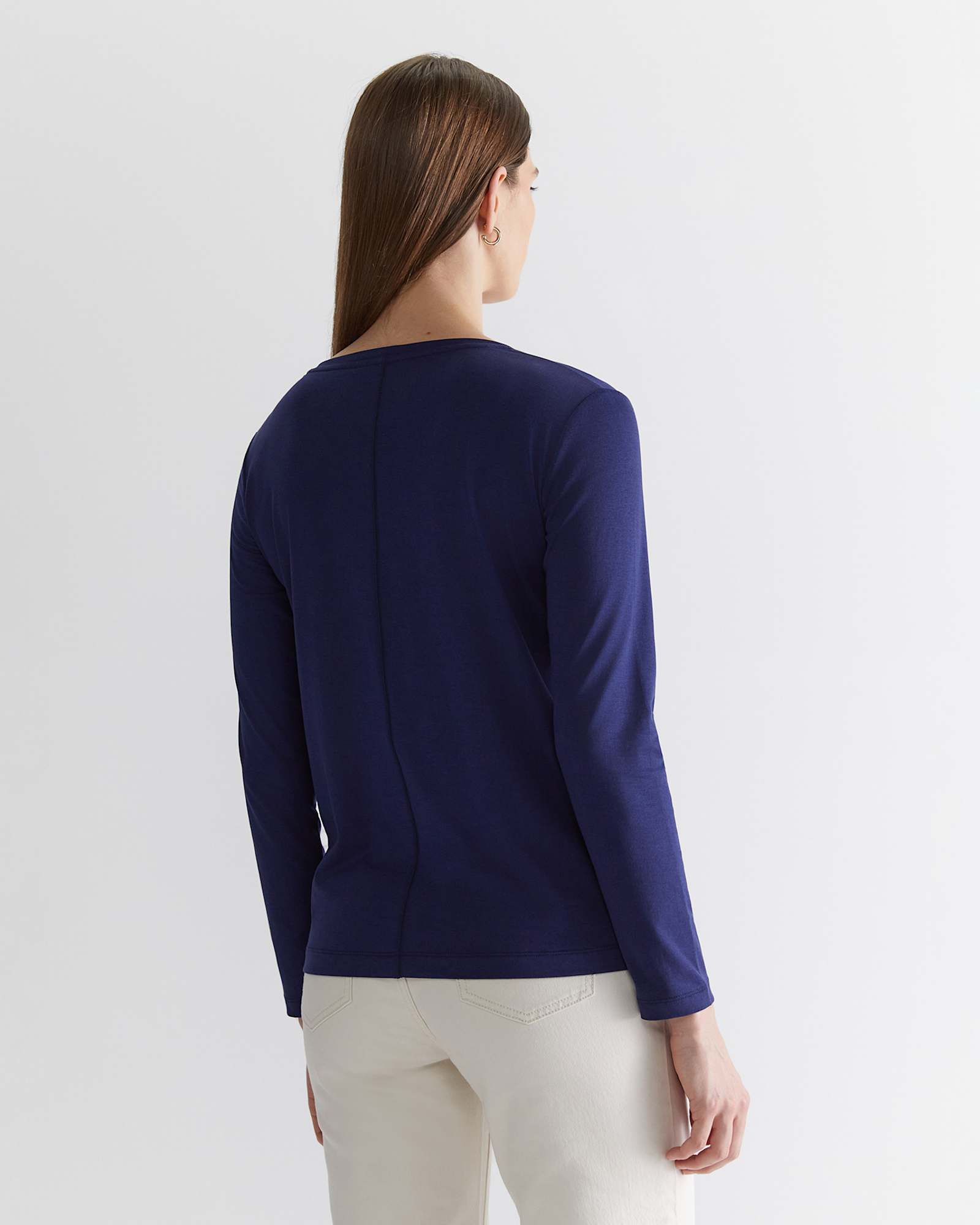 Lola Long Sleeve Tee in NAVY