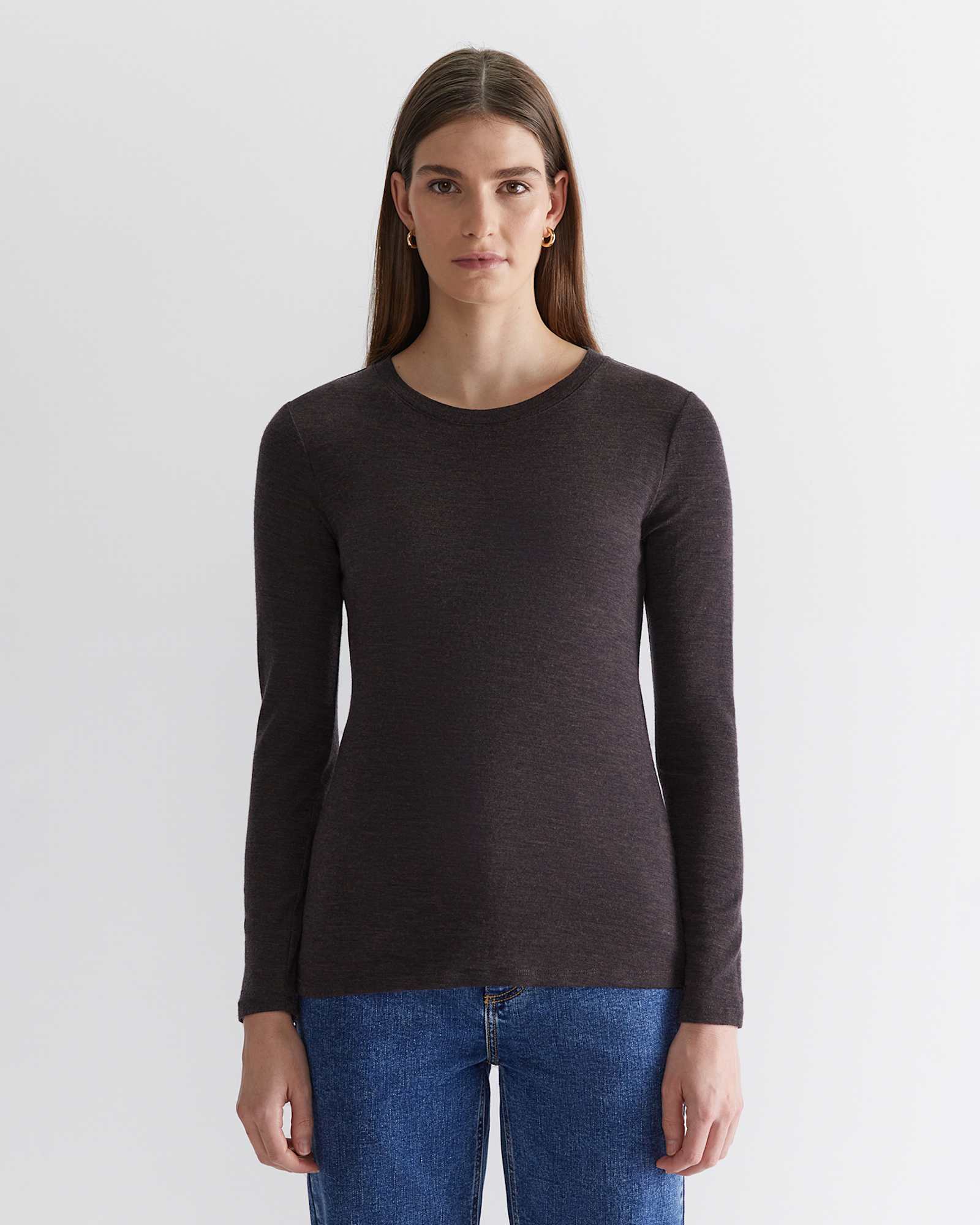 Addison Babywool Top in CHOCOLATE