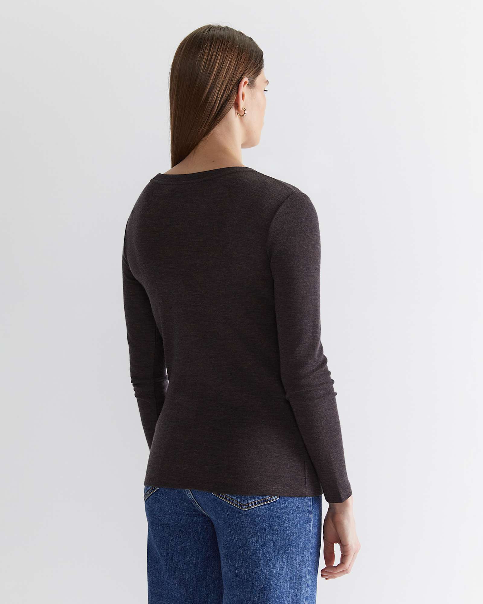 Addison Babywool Top in CHOCOLATE