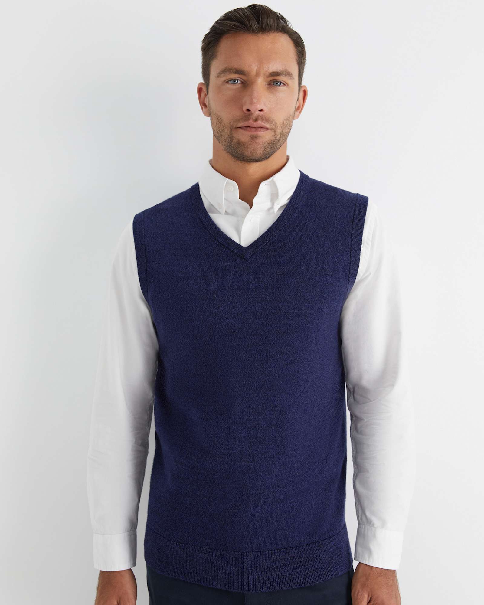 Merino Vest in NAVY