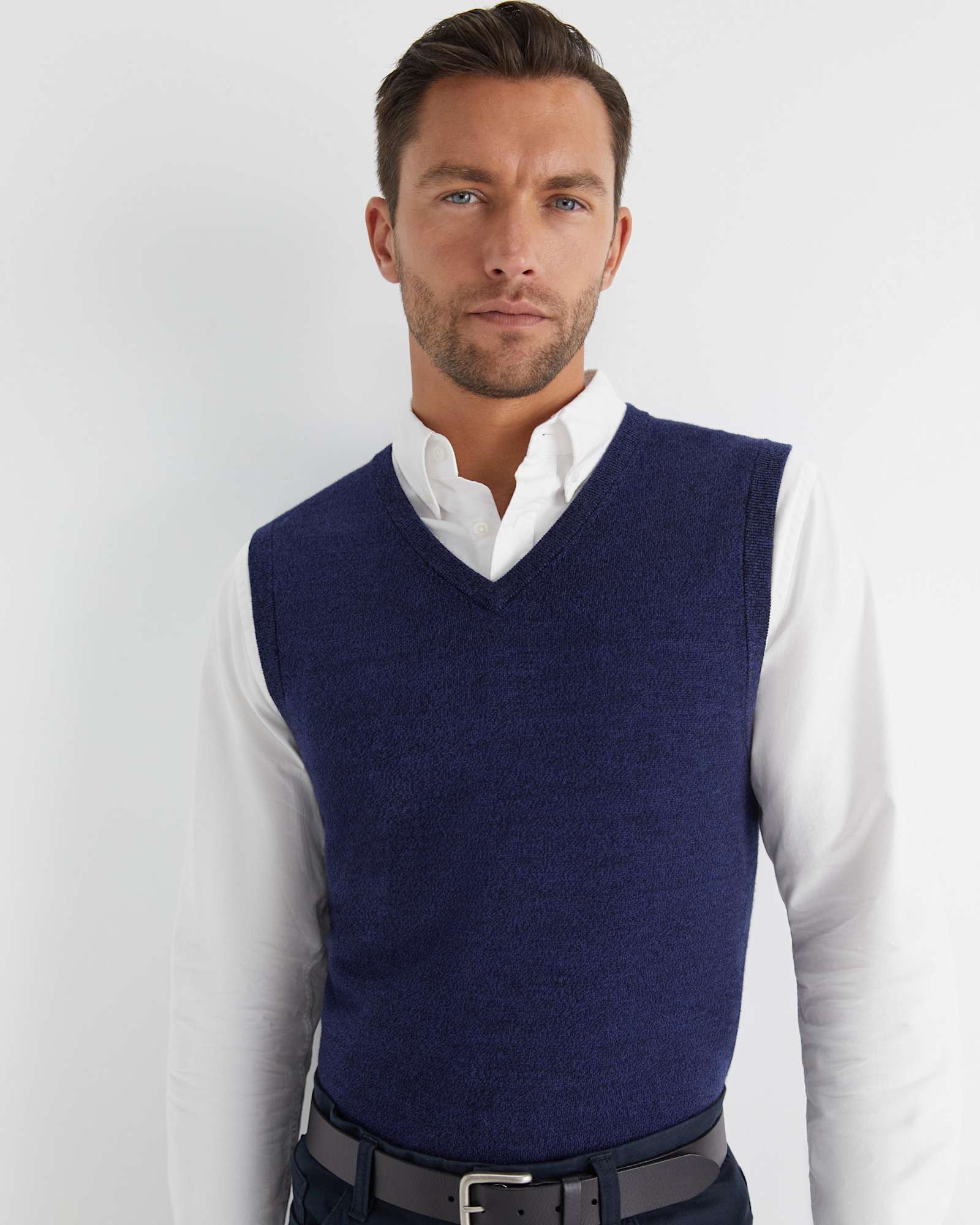 Merino Vest in NAVY