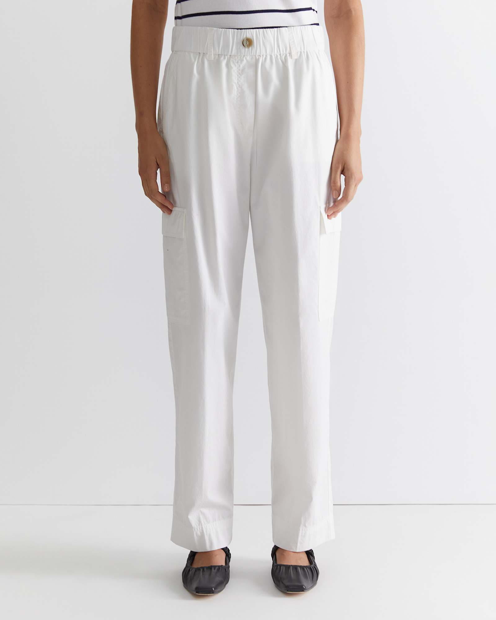 Mila Cargo Pant in WHITE