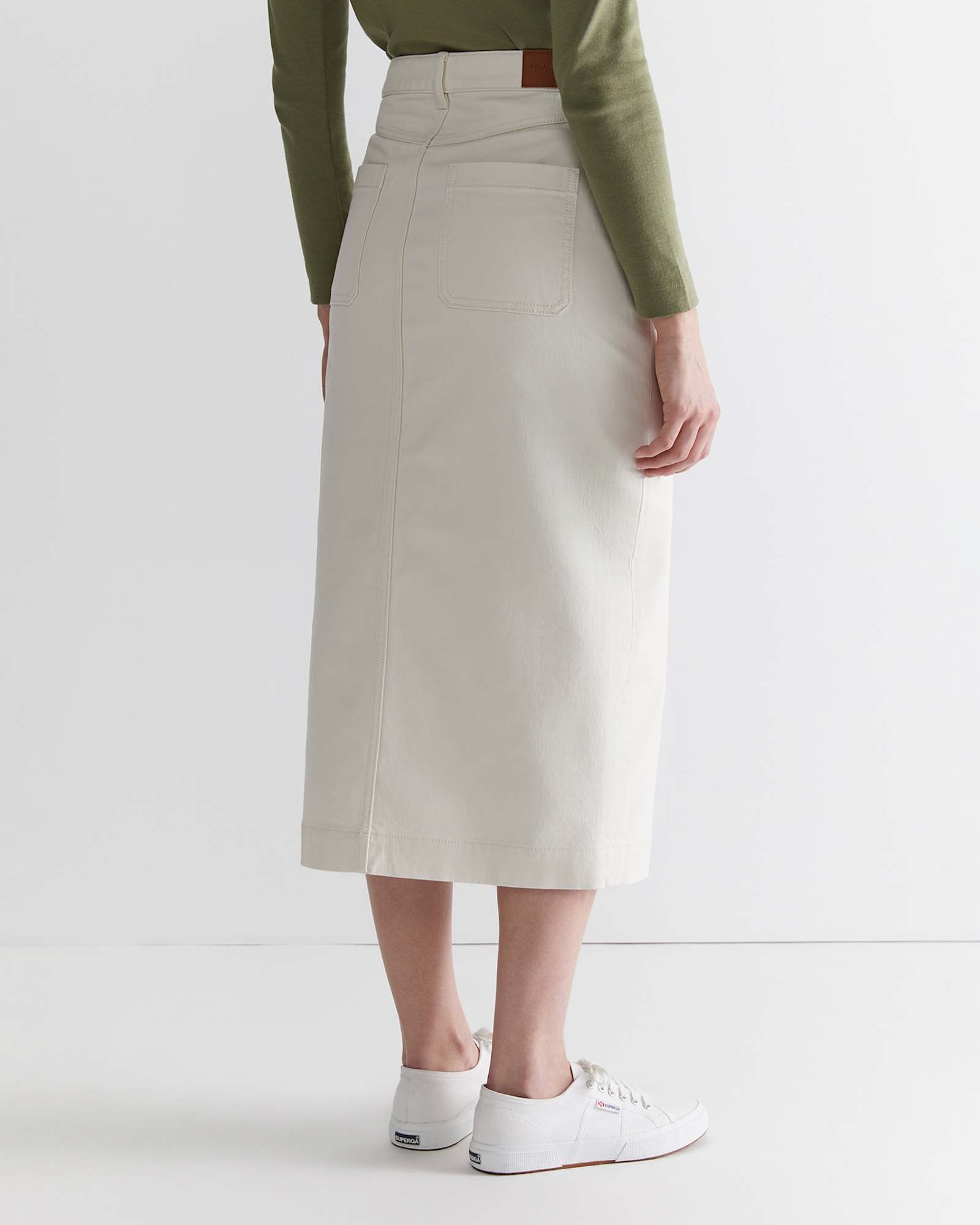 Gabi Midi Skirt in ECRU