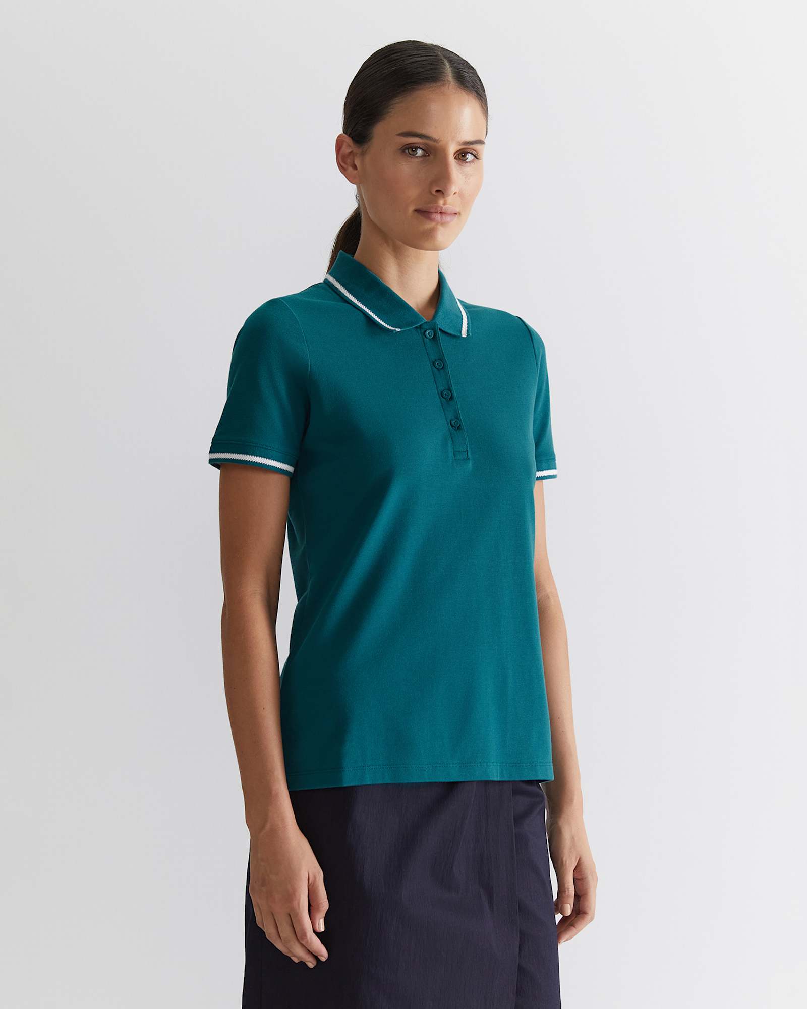 Jodie Pique Polo in TEAL