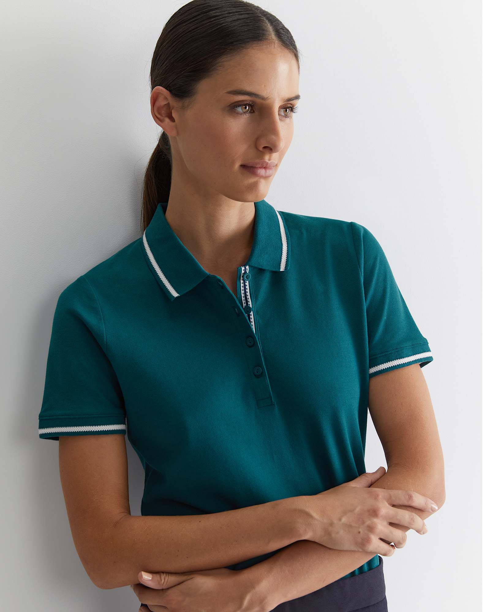 Jodie Pique Polo in TEAL