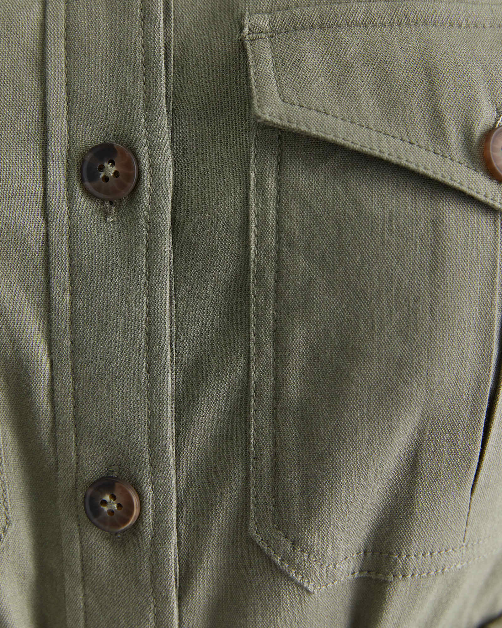 Rosa Belted Shirt Dress in KHAKI