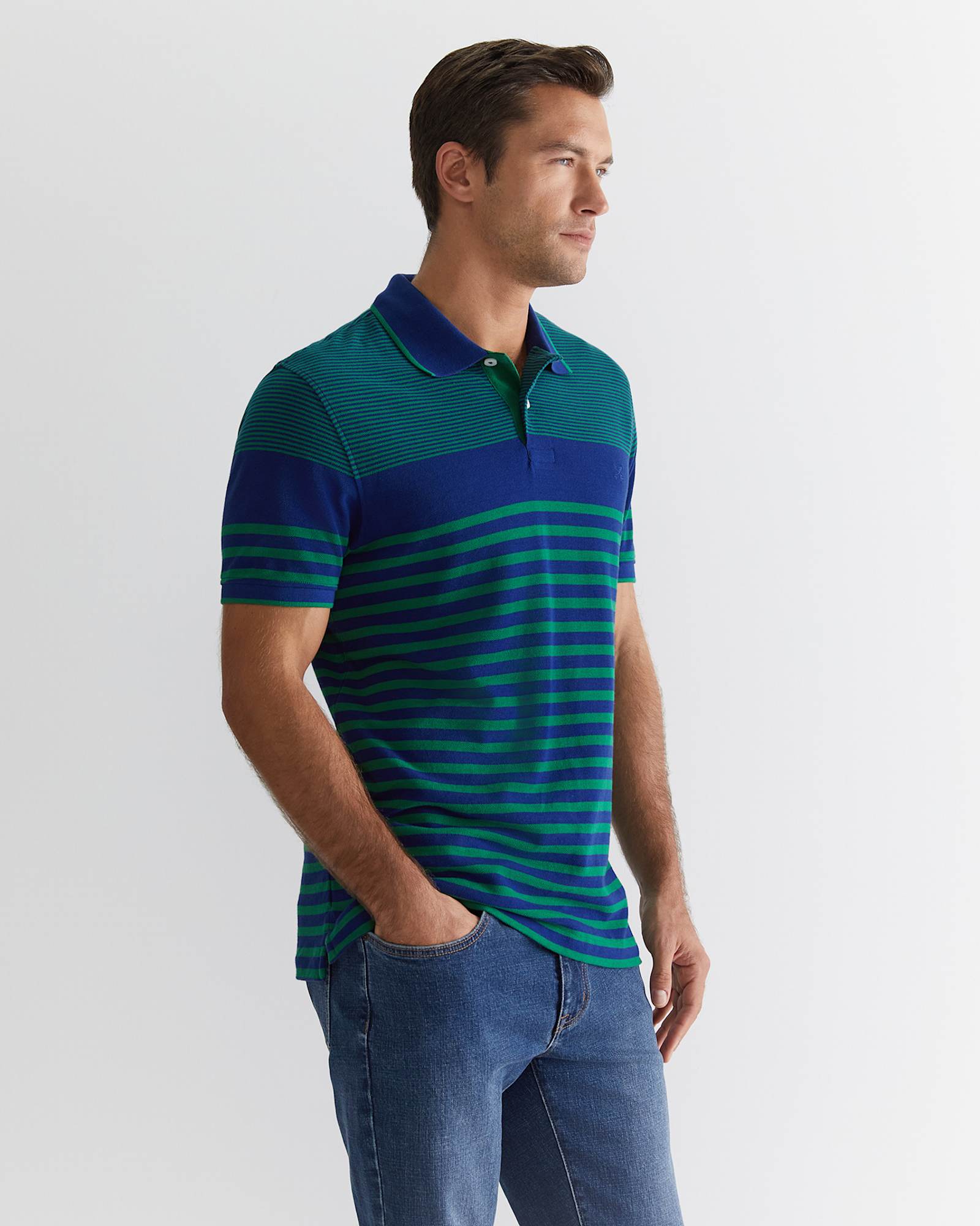 Brookvale Polo in BLUE MULTI