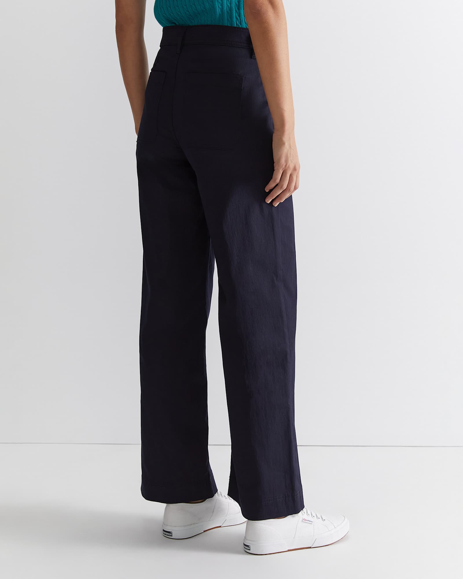 Evie Wide Leg Pant in CLASSIC NAVY