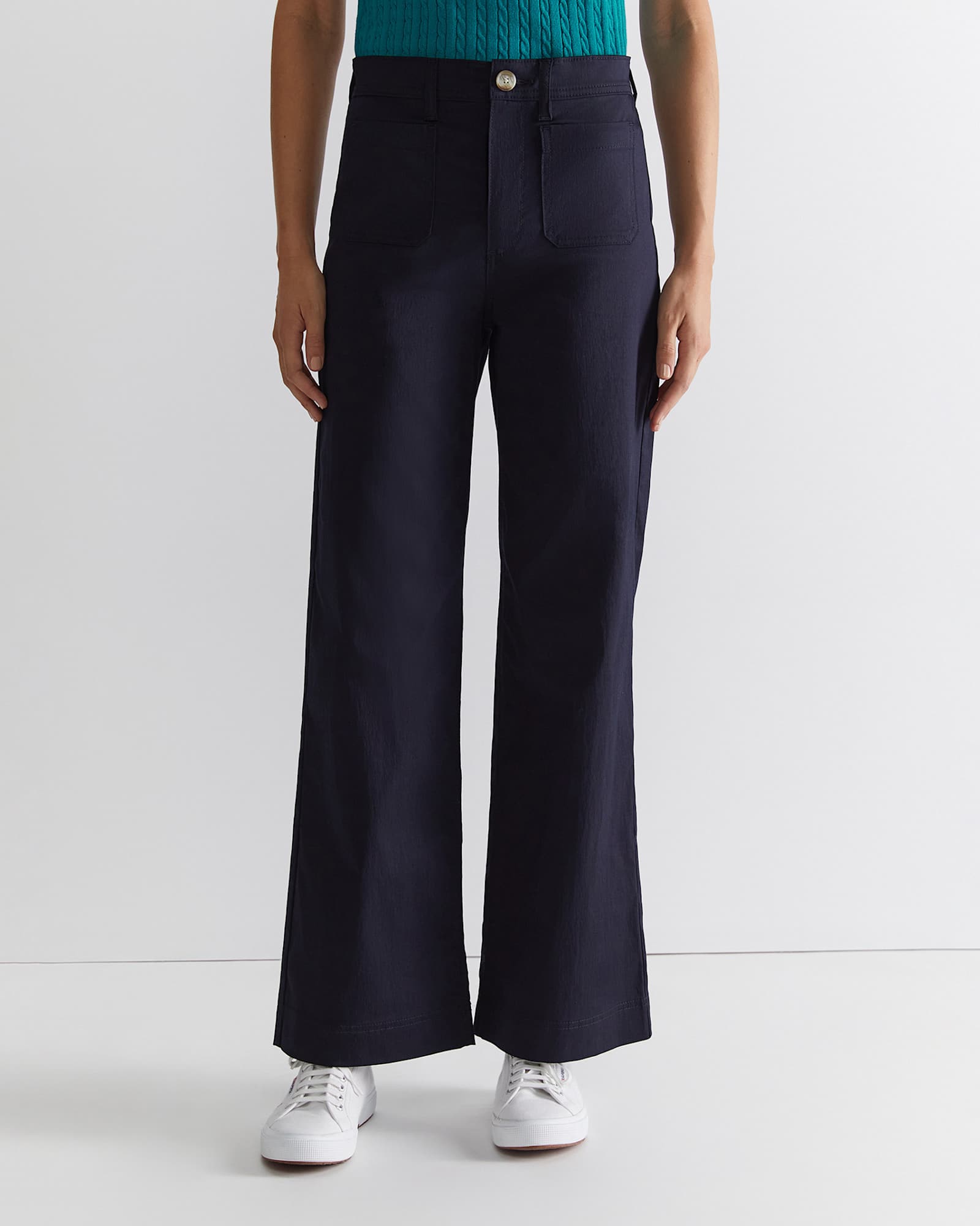 Evie Wide Leg Pant in CLASSIC NAVY