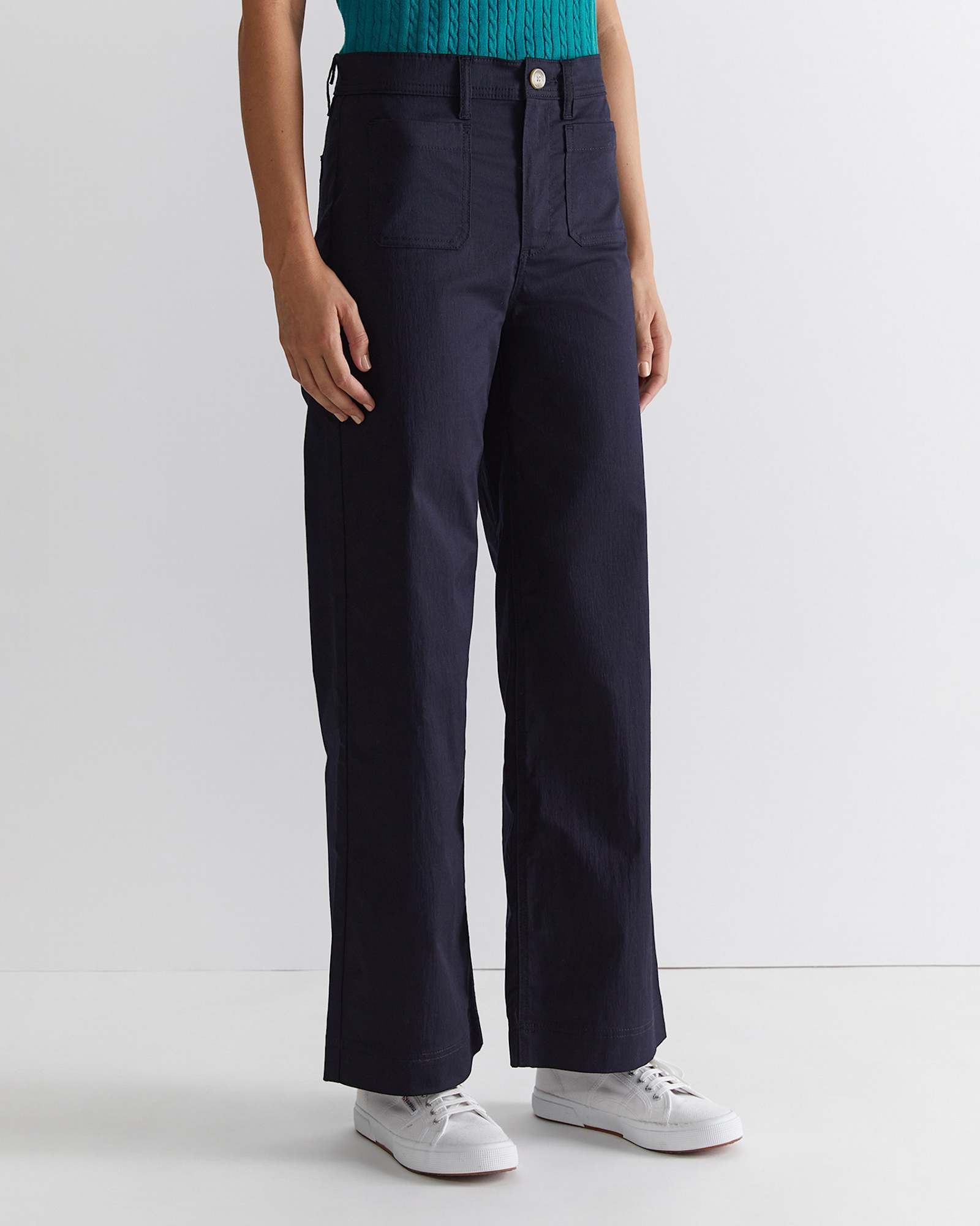 Evie Wide Leg Pant in CLASSIC NAVY