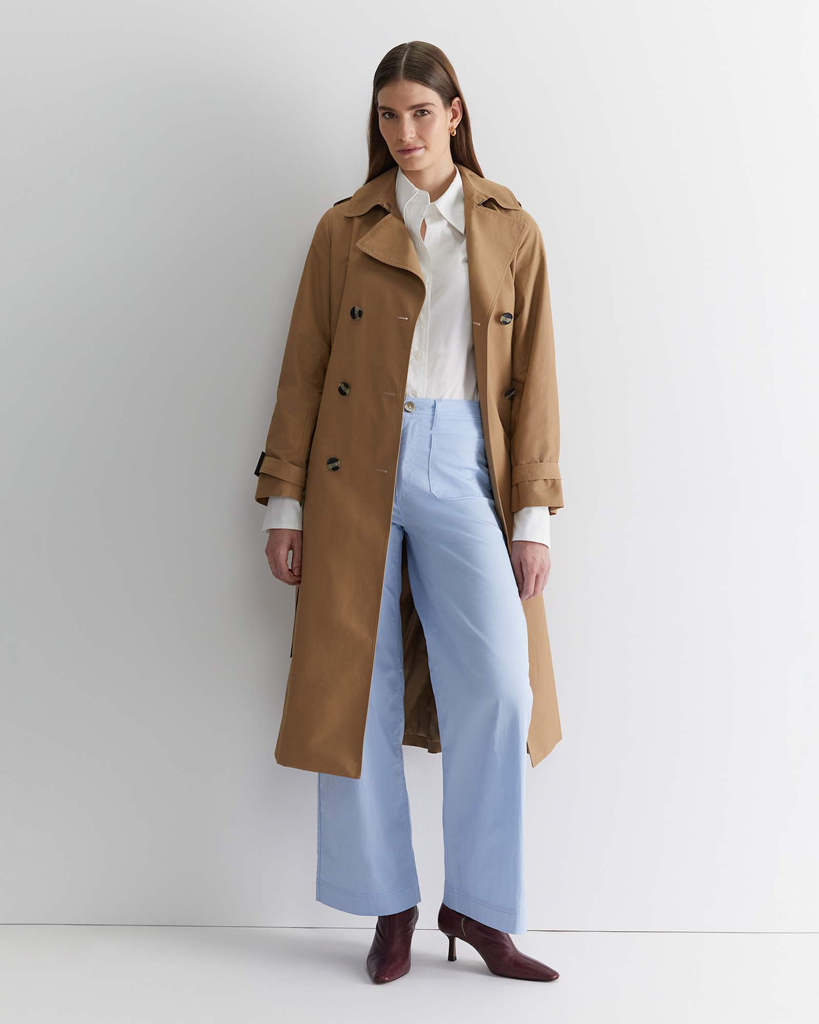 Evie Wide Leg Pant in PALE BLUE