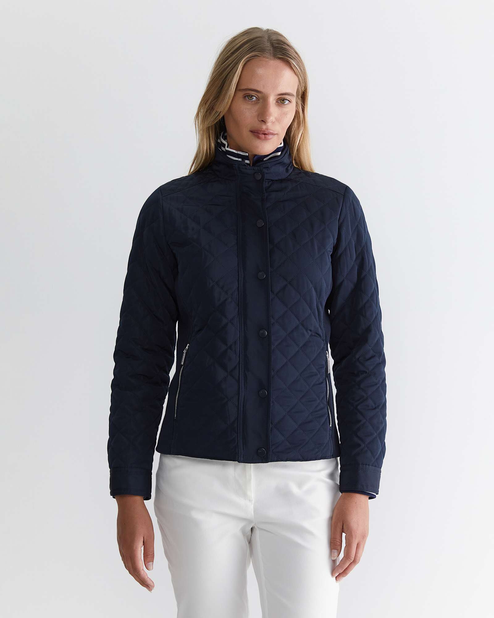 Vera Quilted Jacket in NAVY