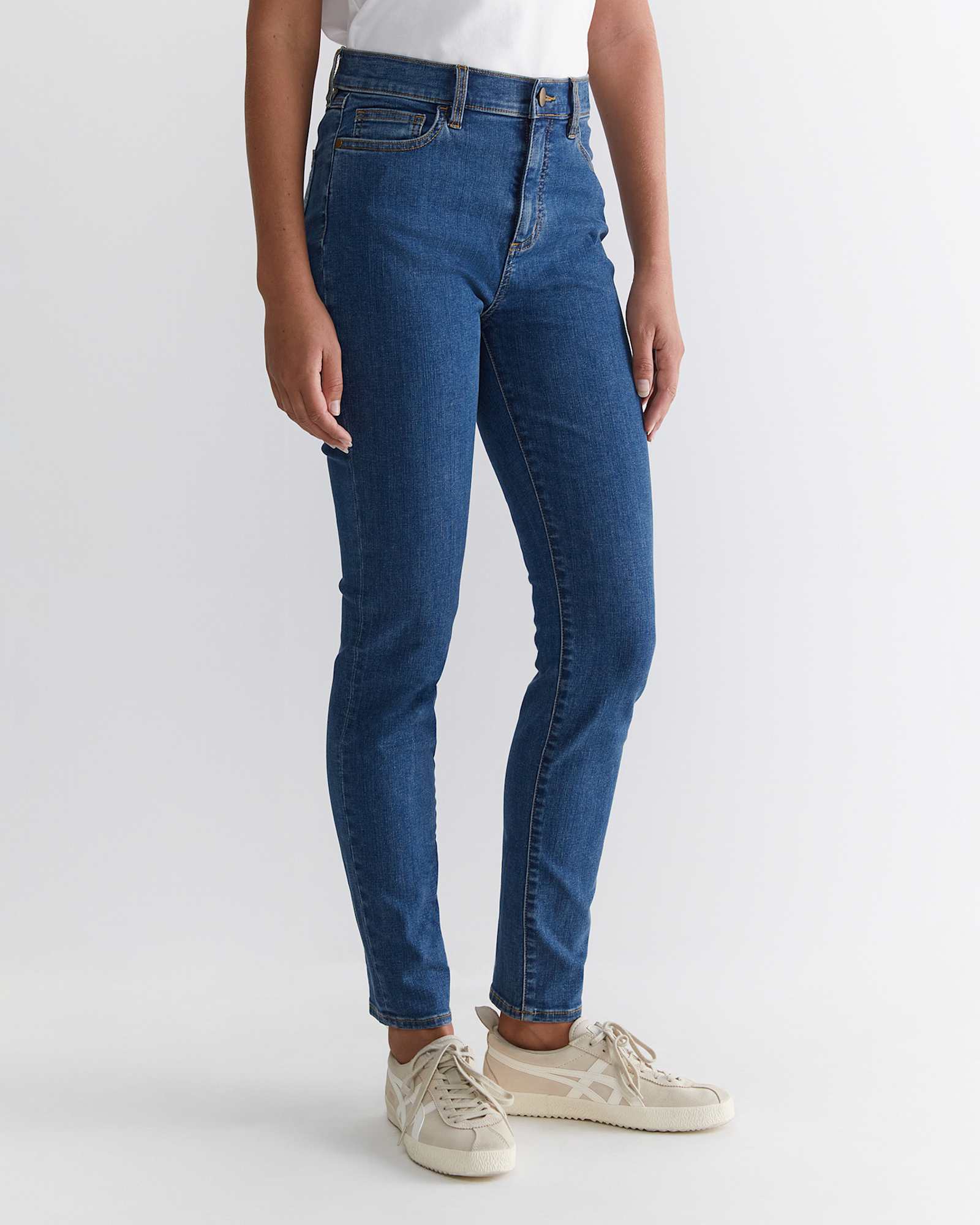 Jackie High Waist Skinny Jean in MID WASH