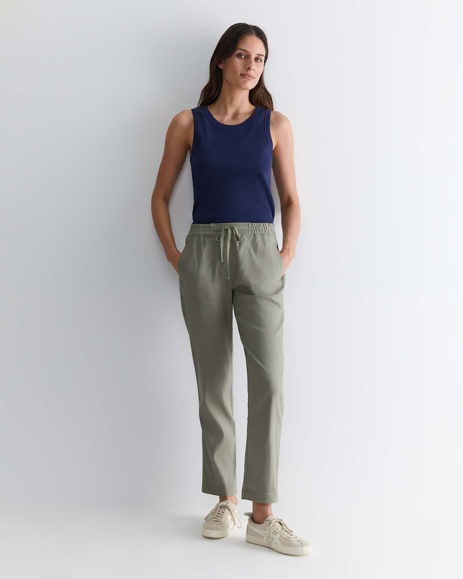 Rosa Linen Pant in KHAKI