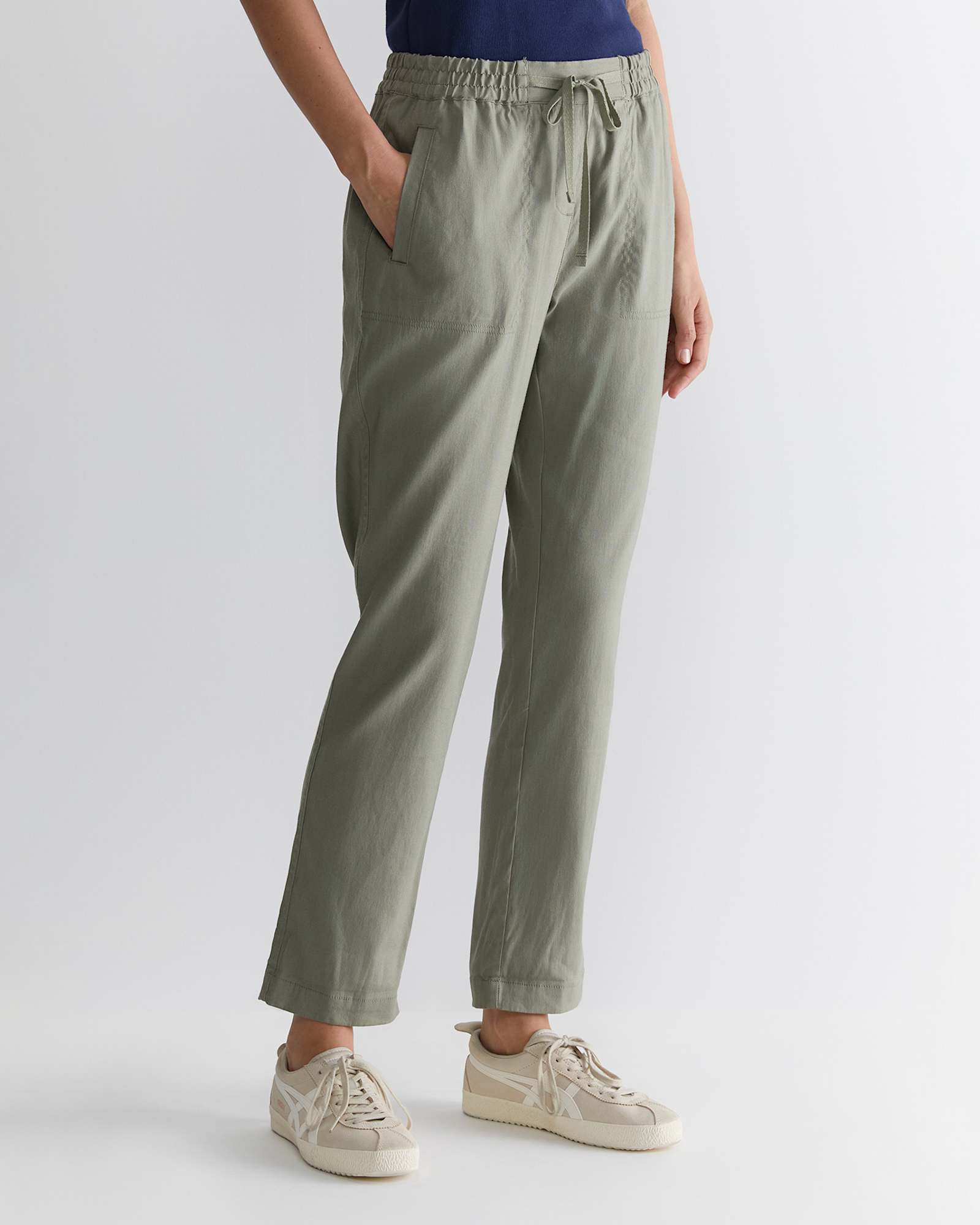 Rosa Linen Pant in KHAKI