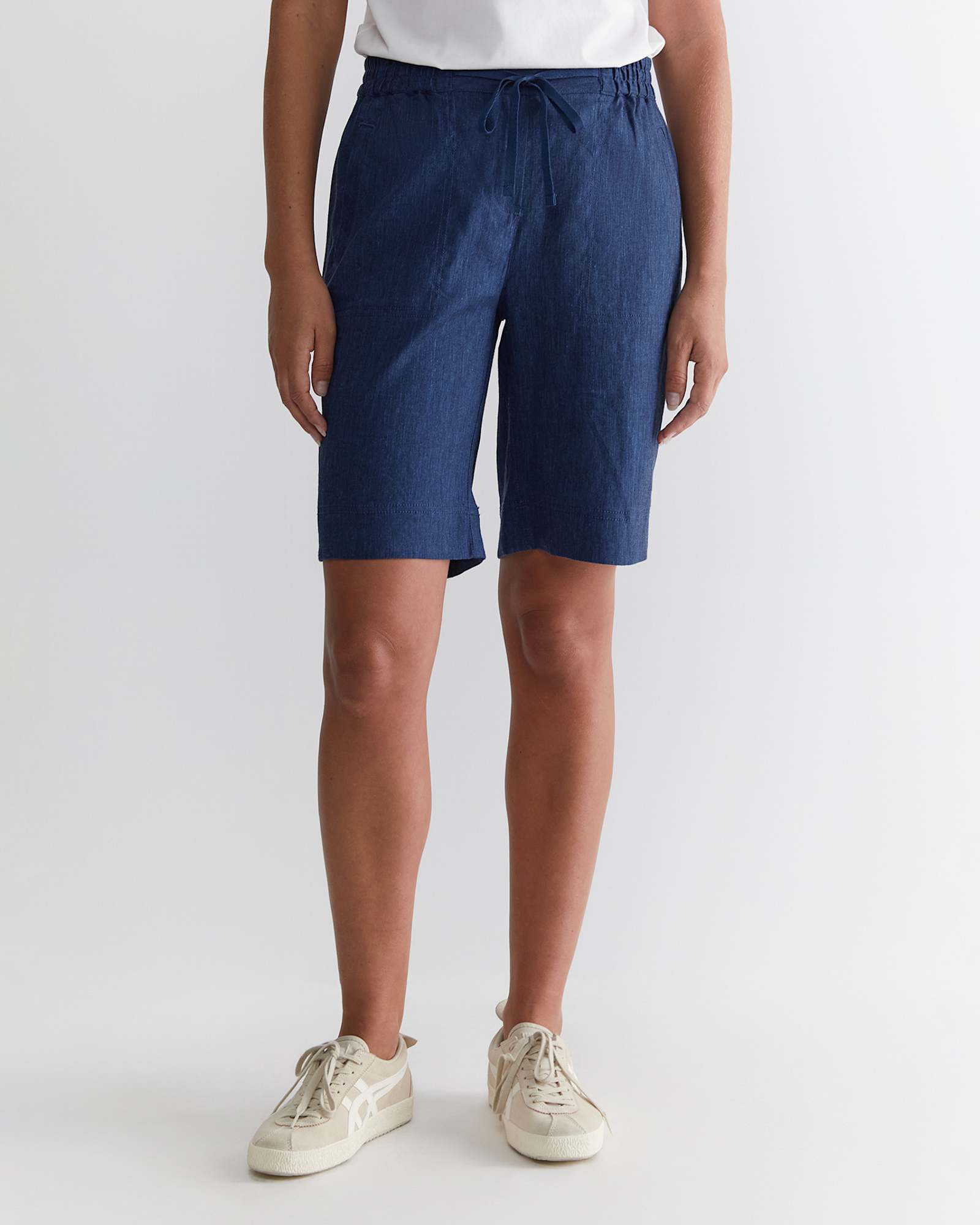 Rosa Linen Short in INDIGO