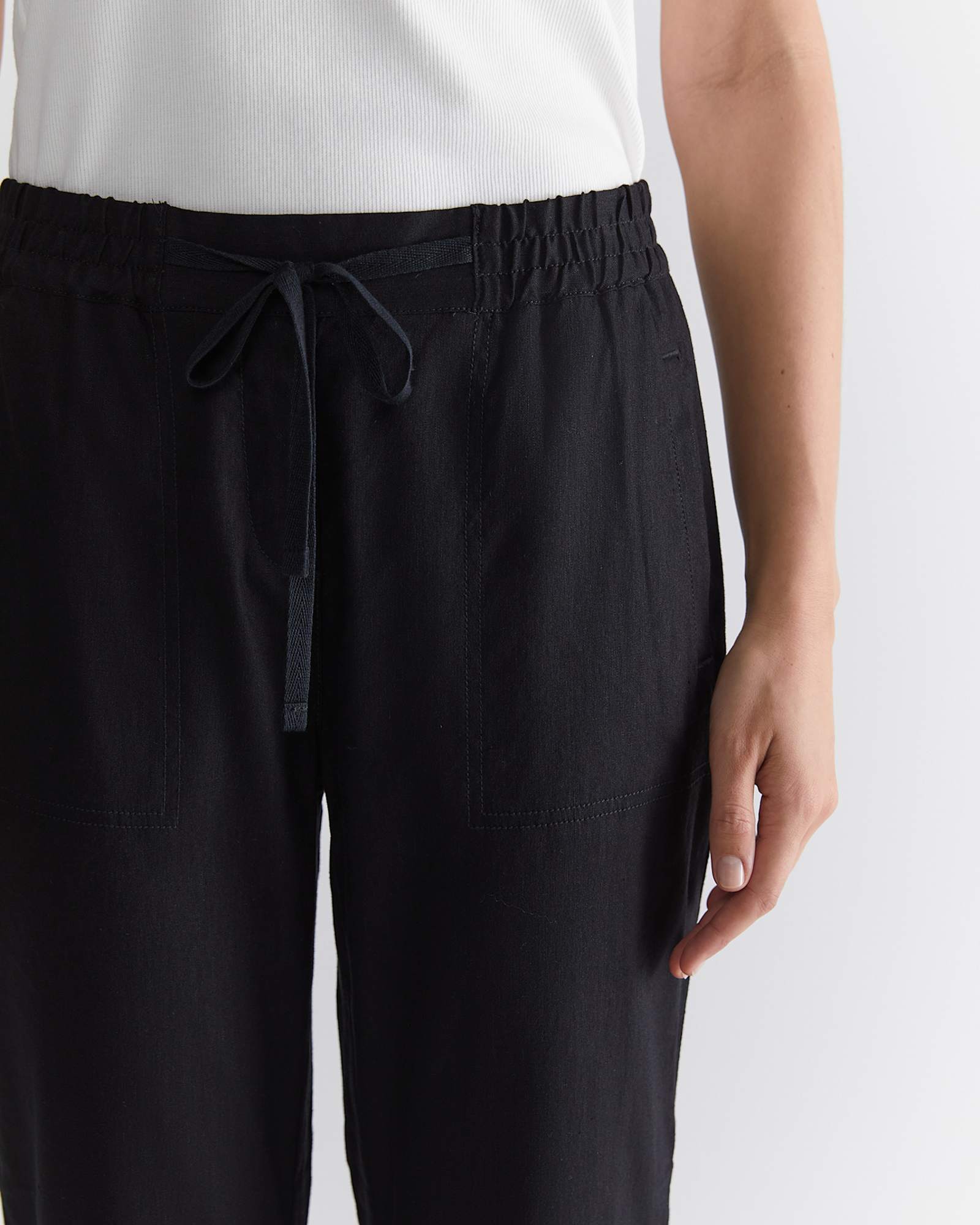 Rosa Linen Pant in BLACK