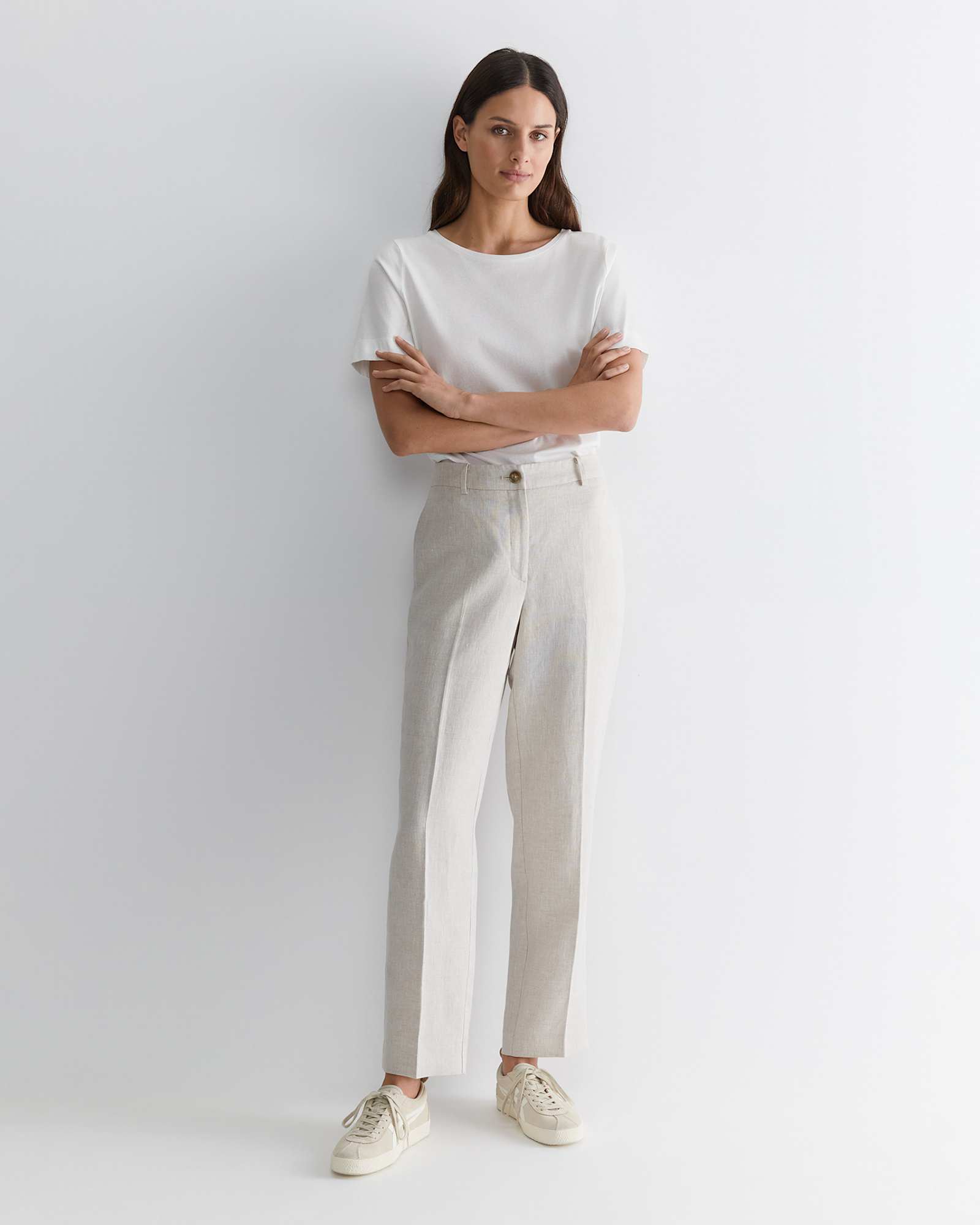 Mercerised Cotton Tee in WHITE