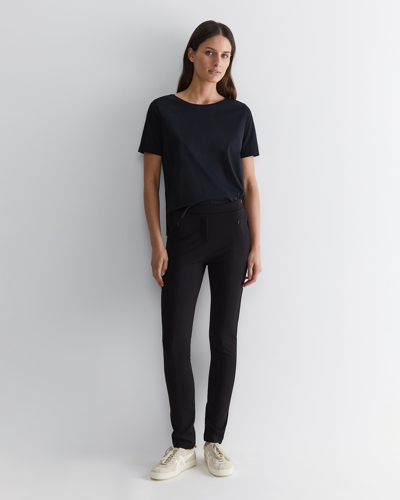 Mercerised Cotton Tee in BLACK