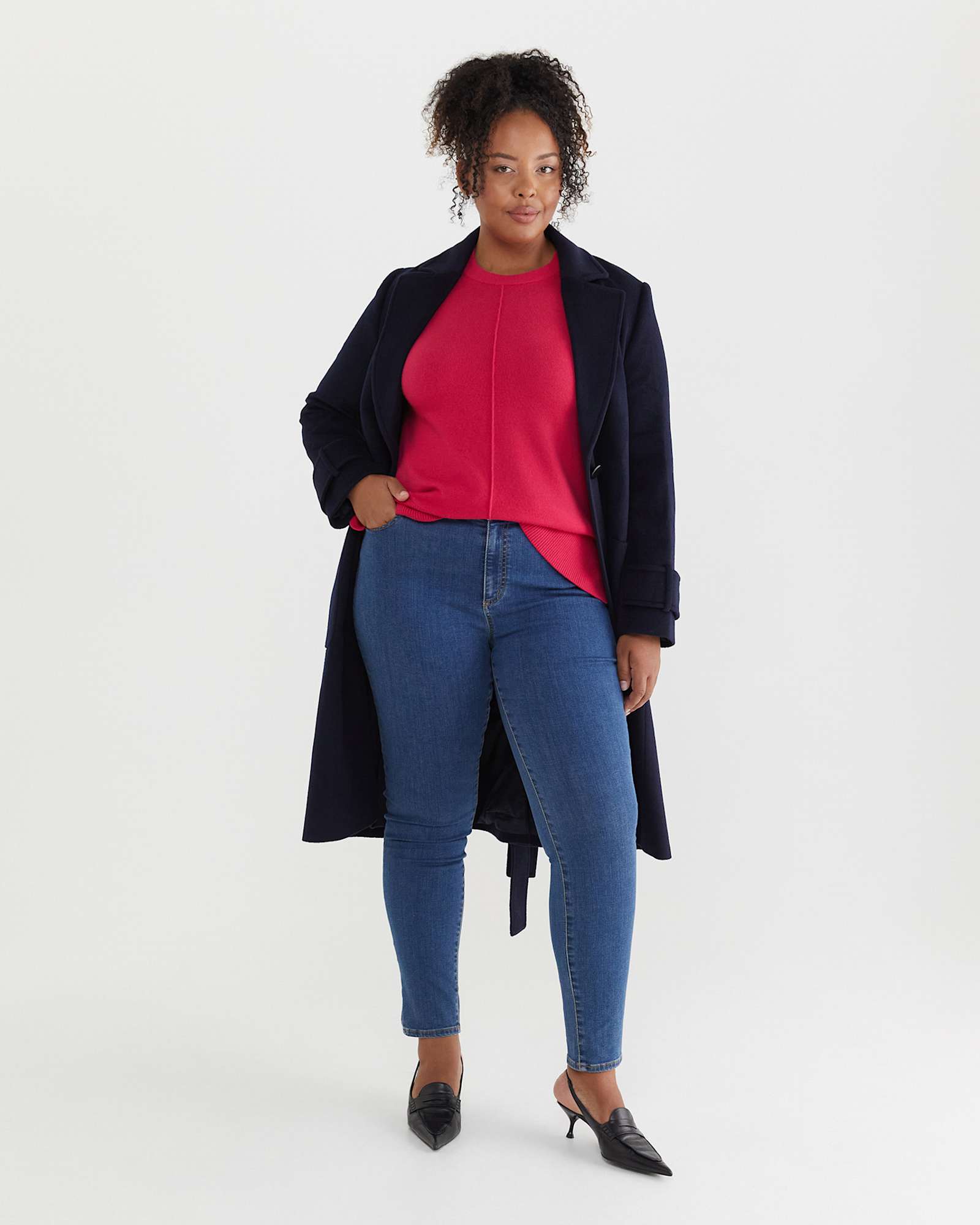 Jackie High Waist Skinny Jean in MID WASH