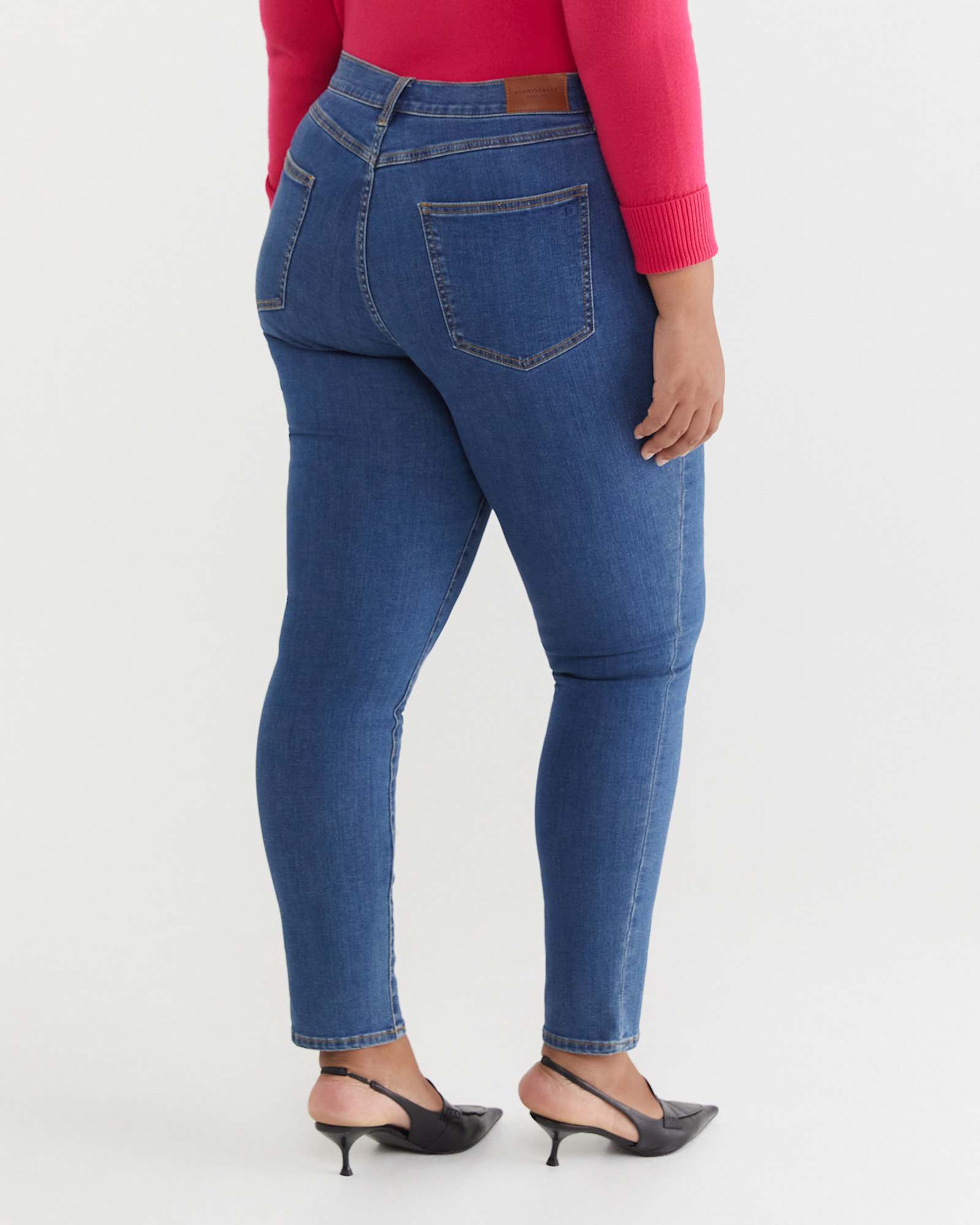Jackie High Waist Skinny Jean in MID WASH
