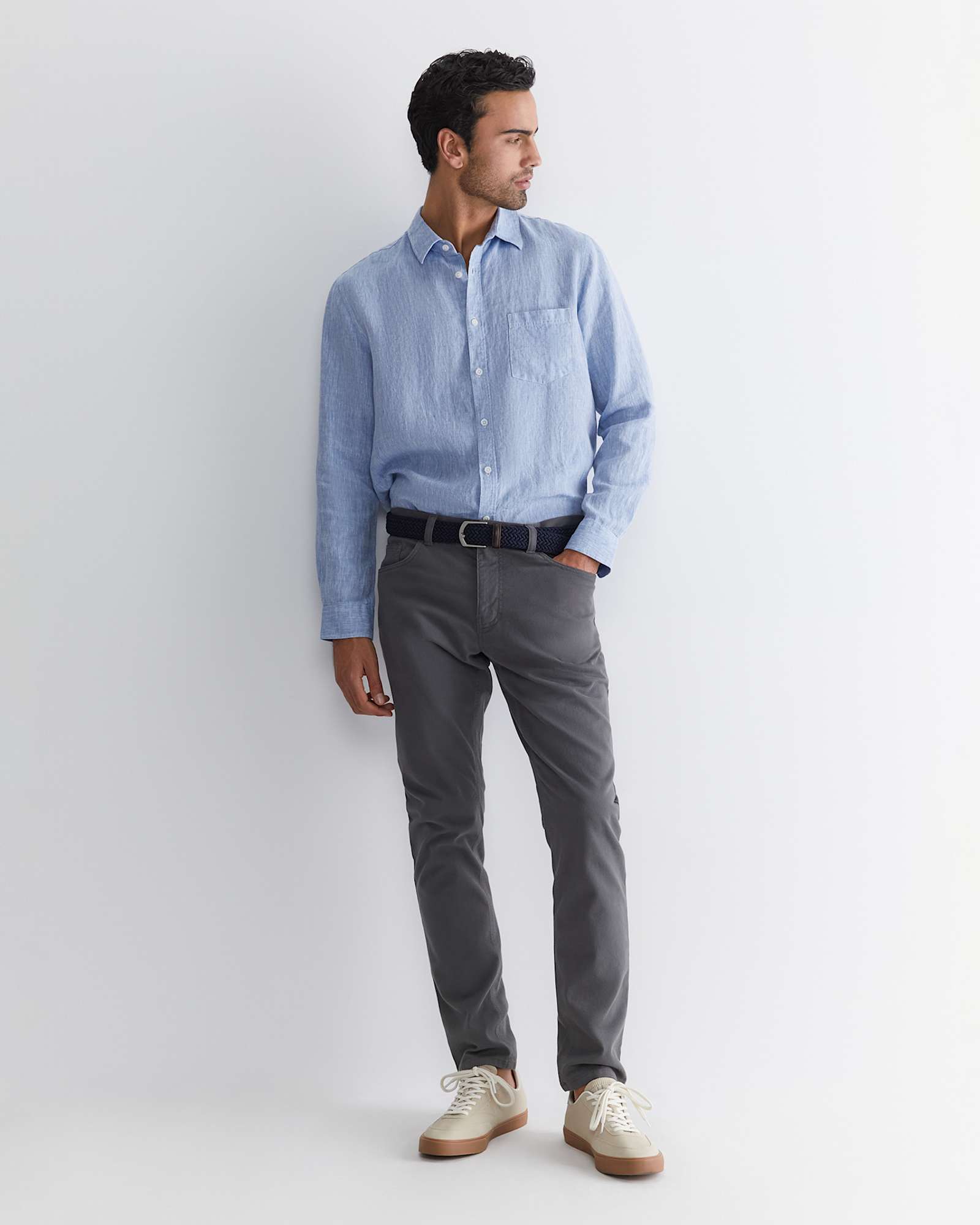 Tapered Bedford Jean in DEEP GREY