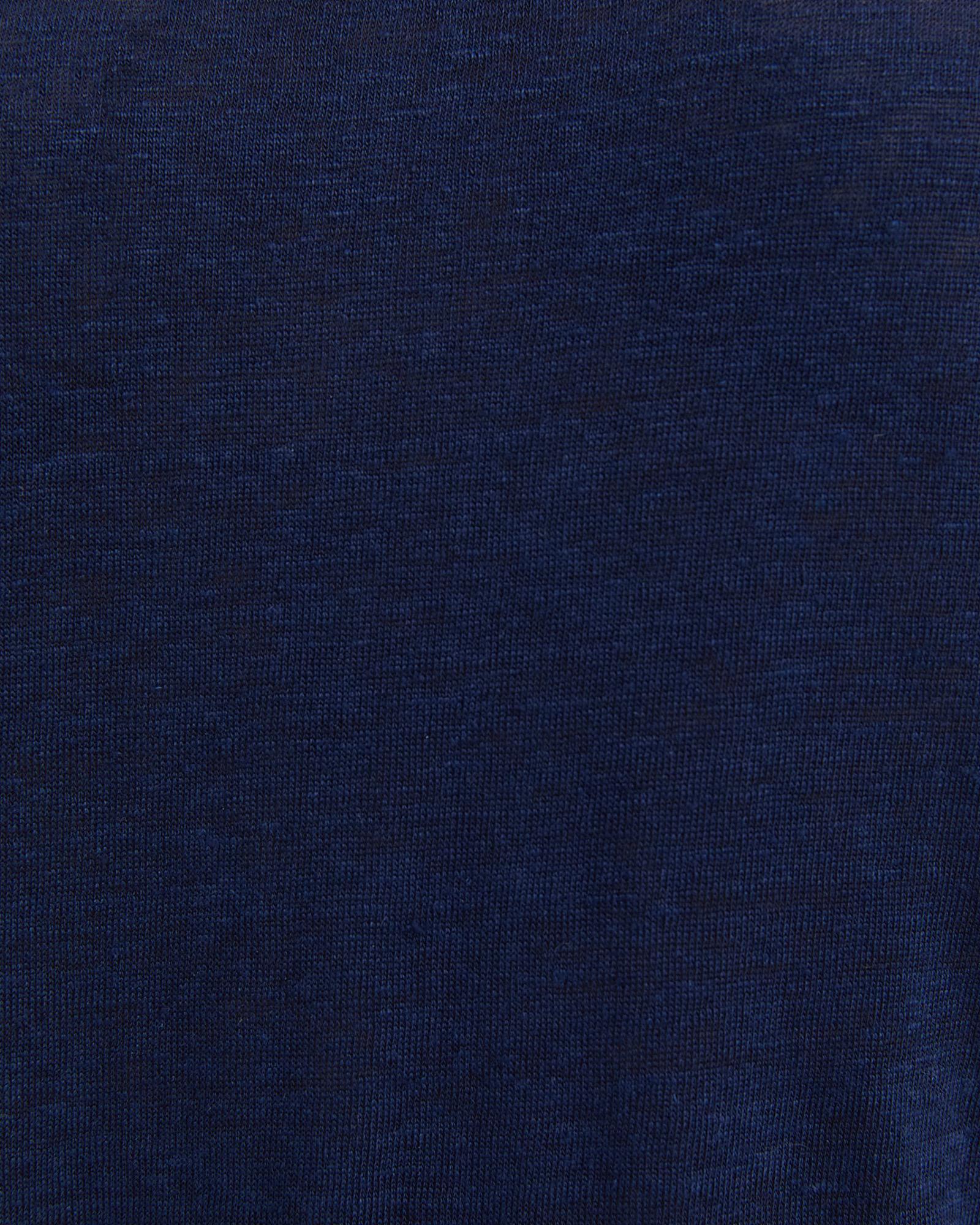 Cecile Linen Top in NAVY