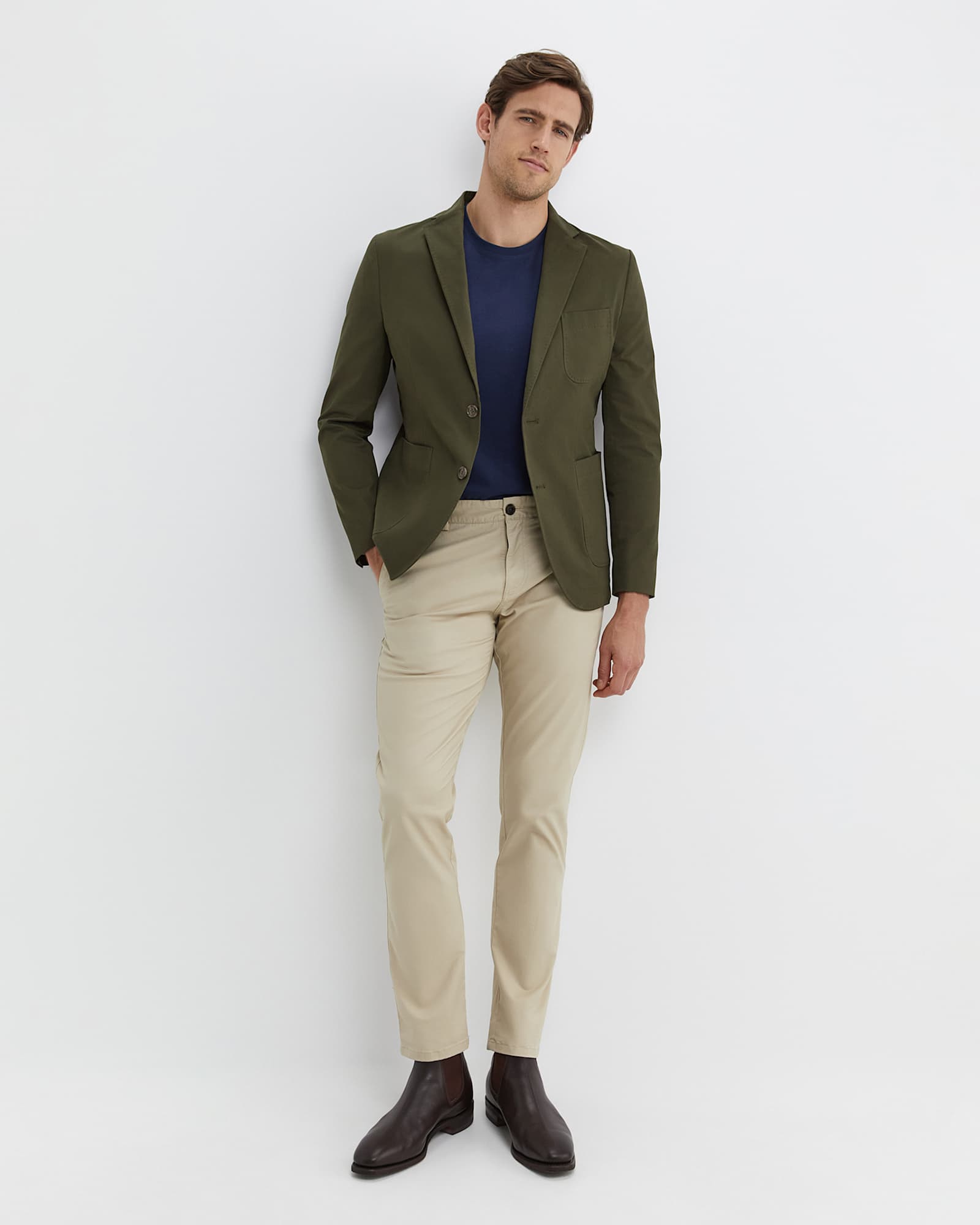 Barton Sports Jacket in DARK KHAKI