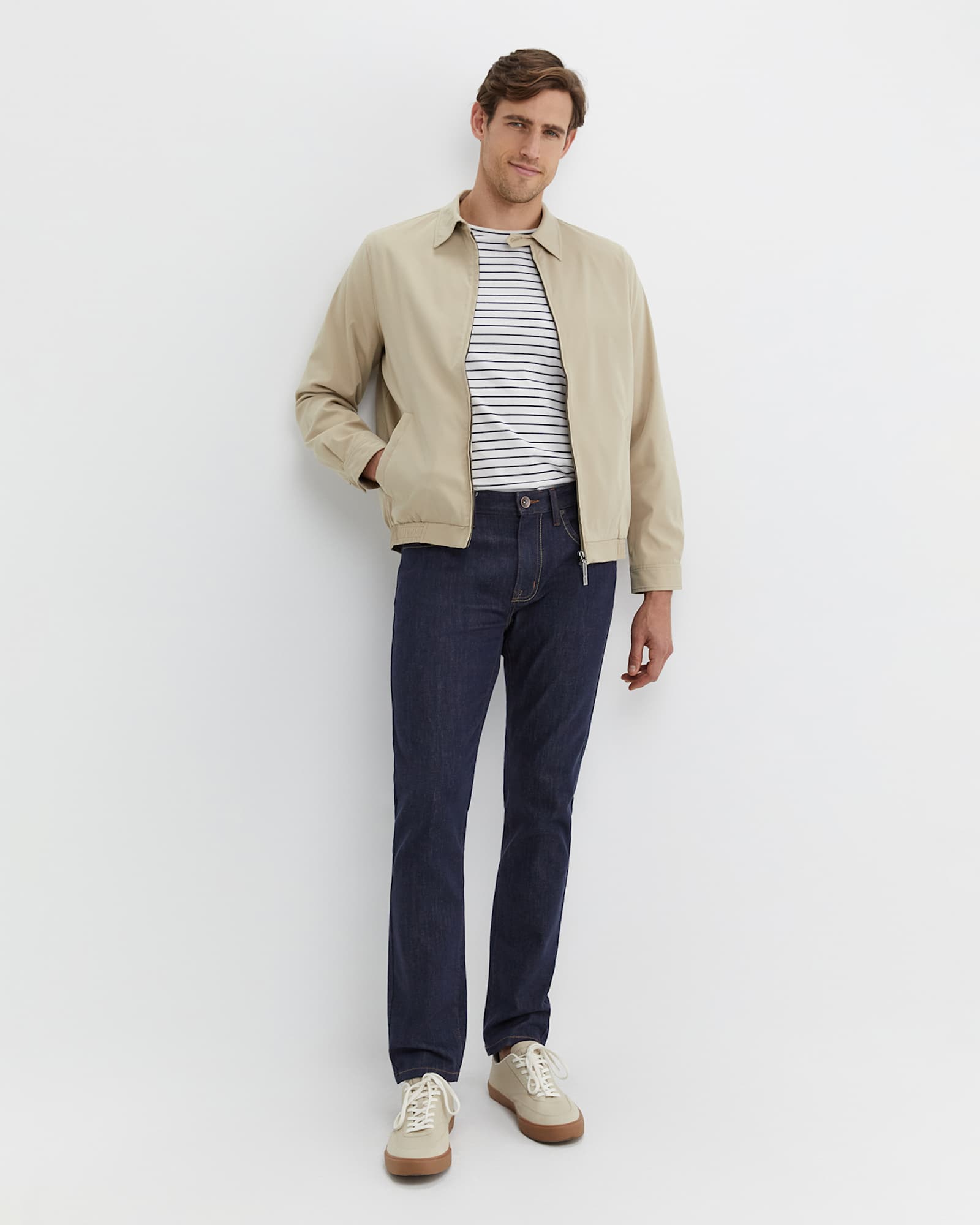 Harrington Jacket in LIMESTONE
