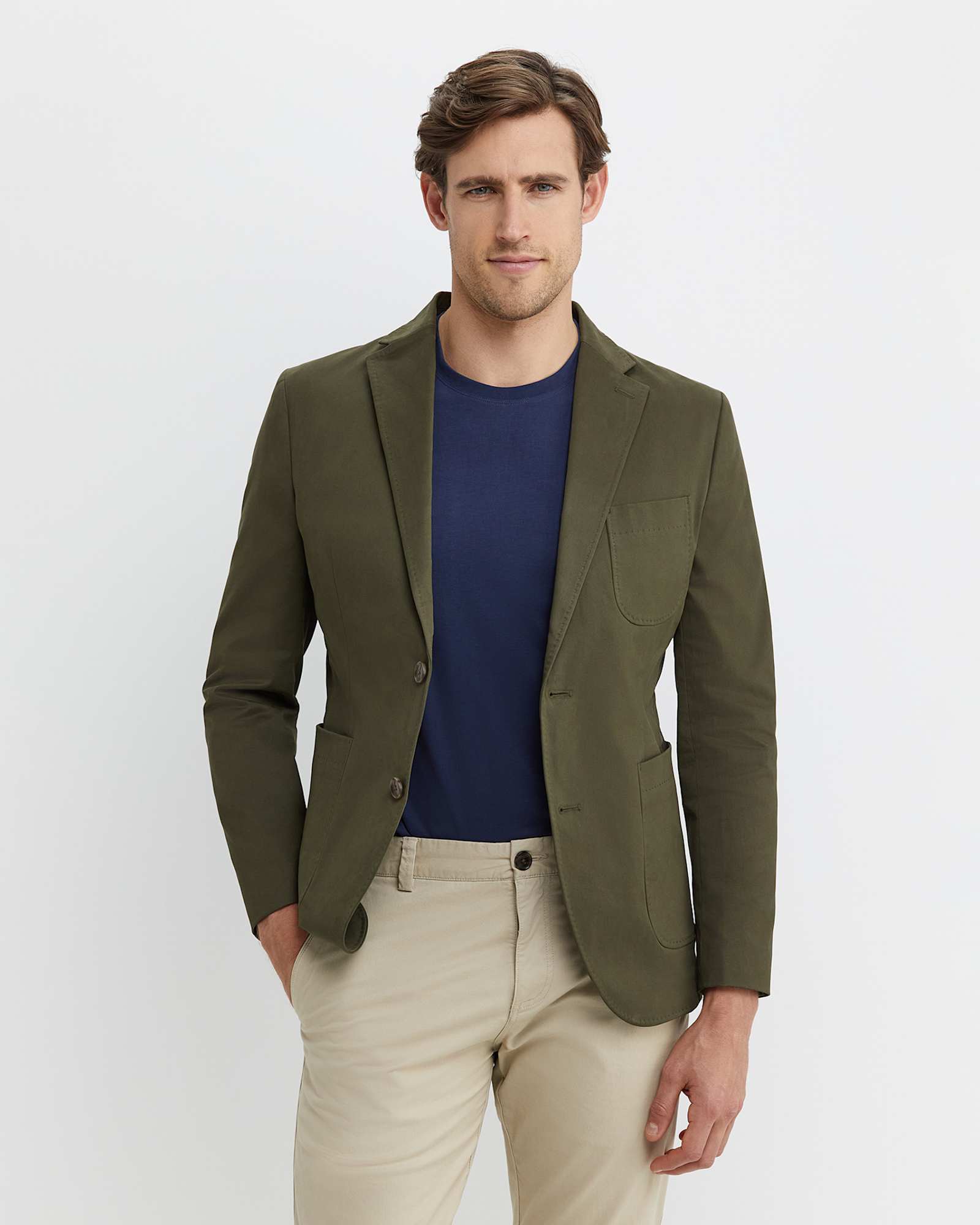 Barton Sports Jacket in DARK KHAKI