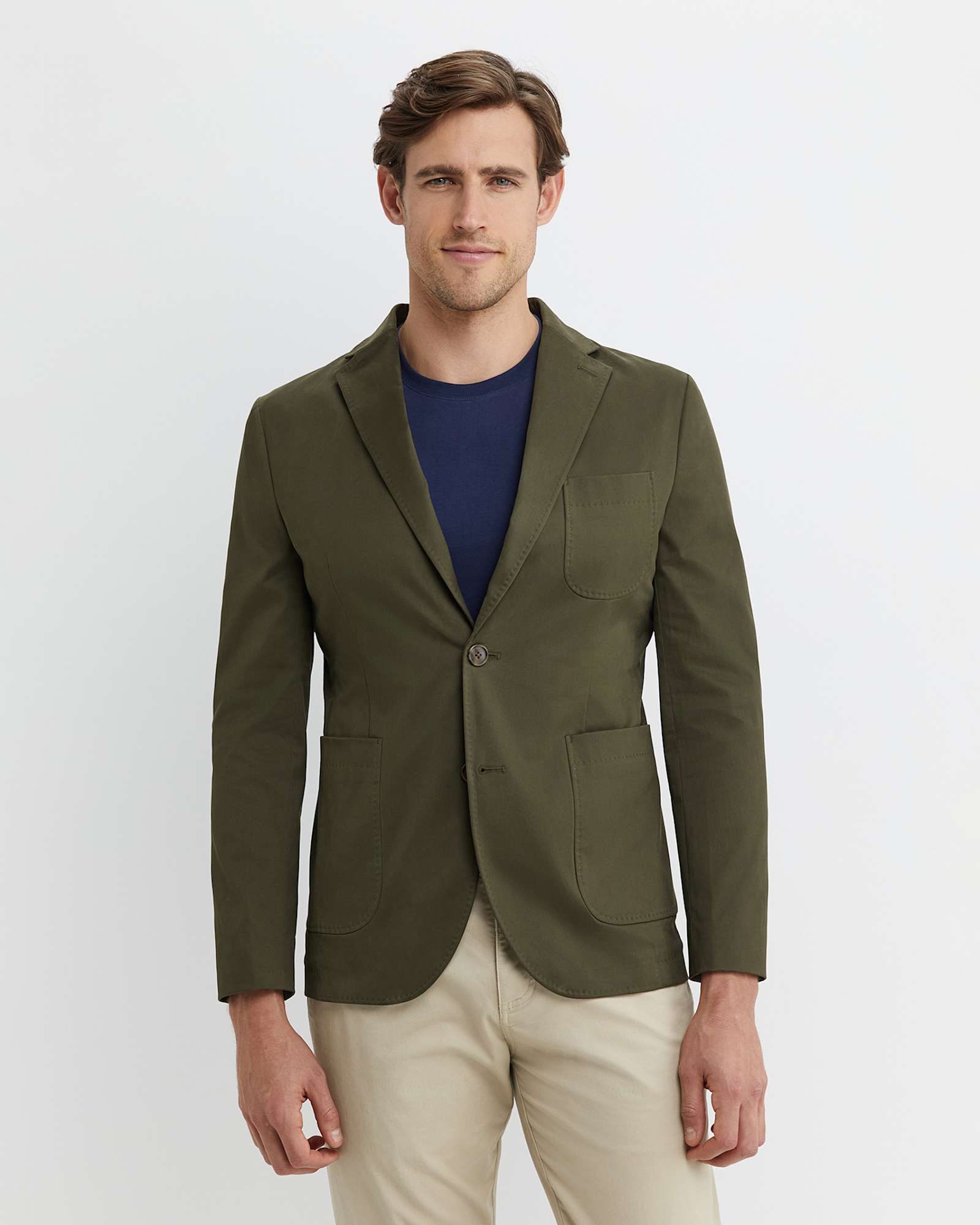 Barton Sports Jacket in DARK KHAKI