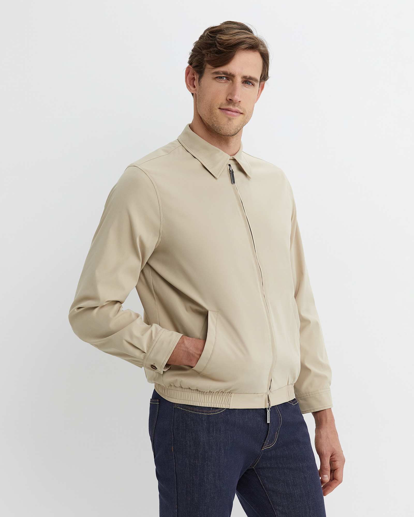 Harrington Jacket in LIMESTONE