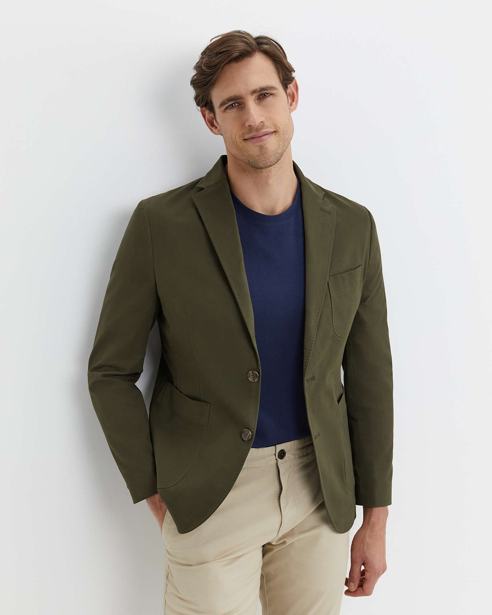 Barton Sports Jacket in DARK KHAKI