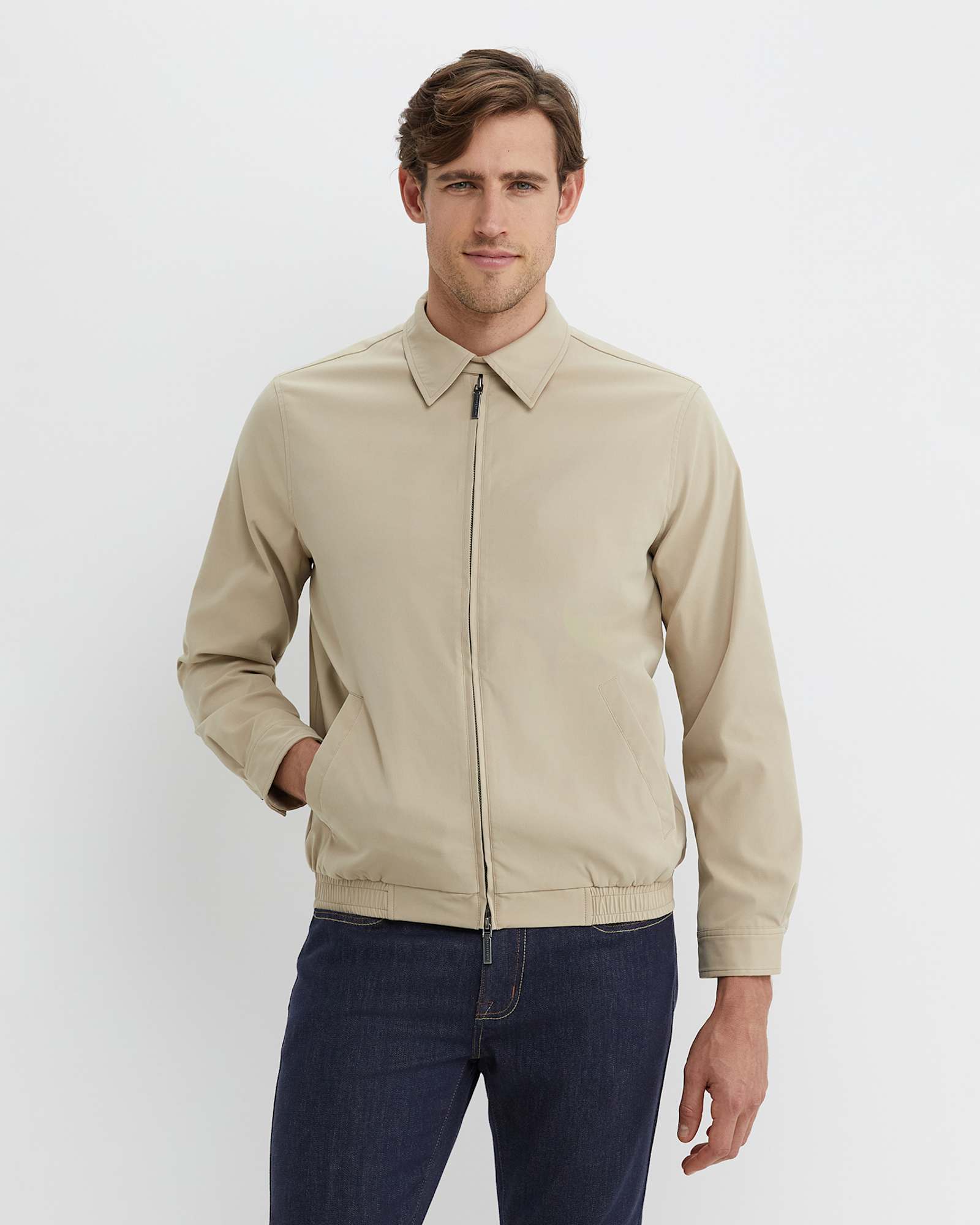 Harrington Jacket in LIMESTONE