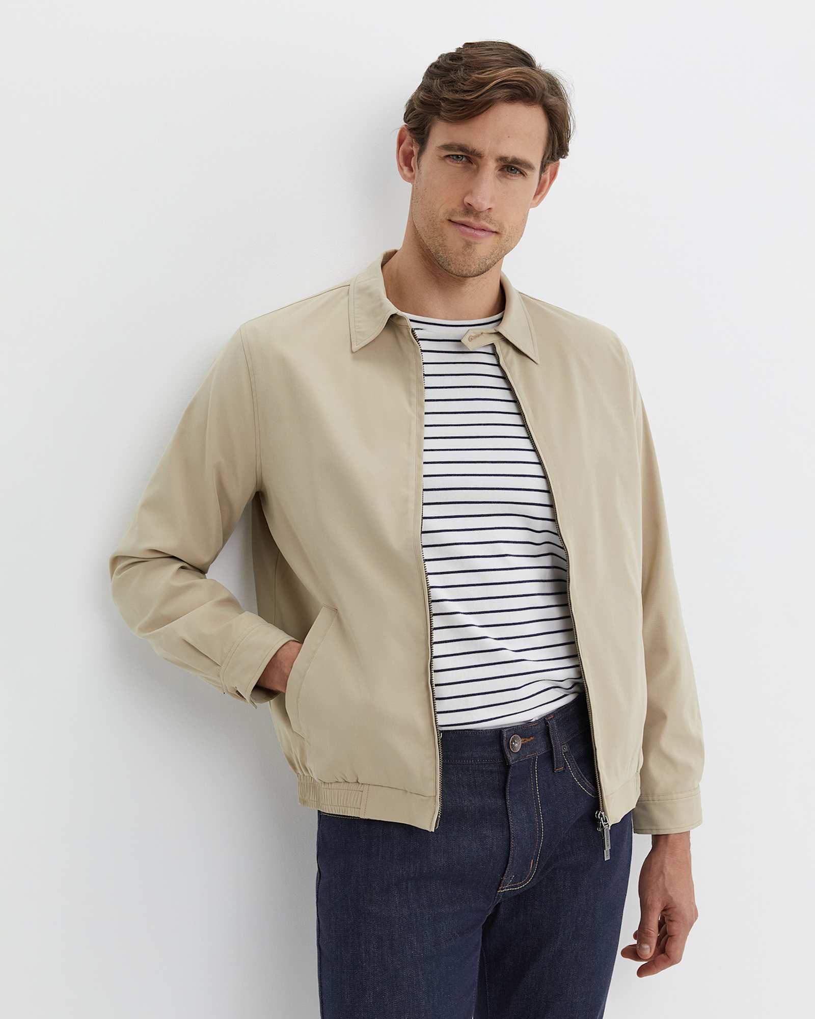 Harrington Jacket in LIMESTONE