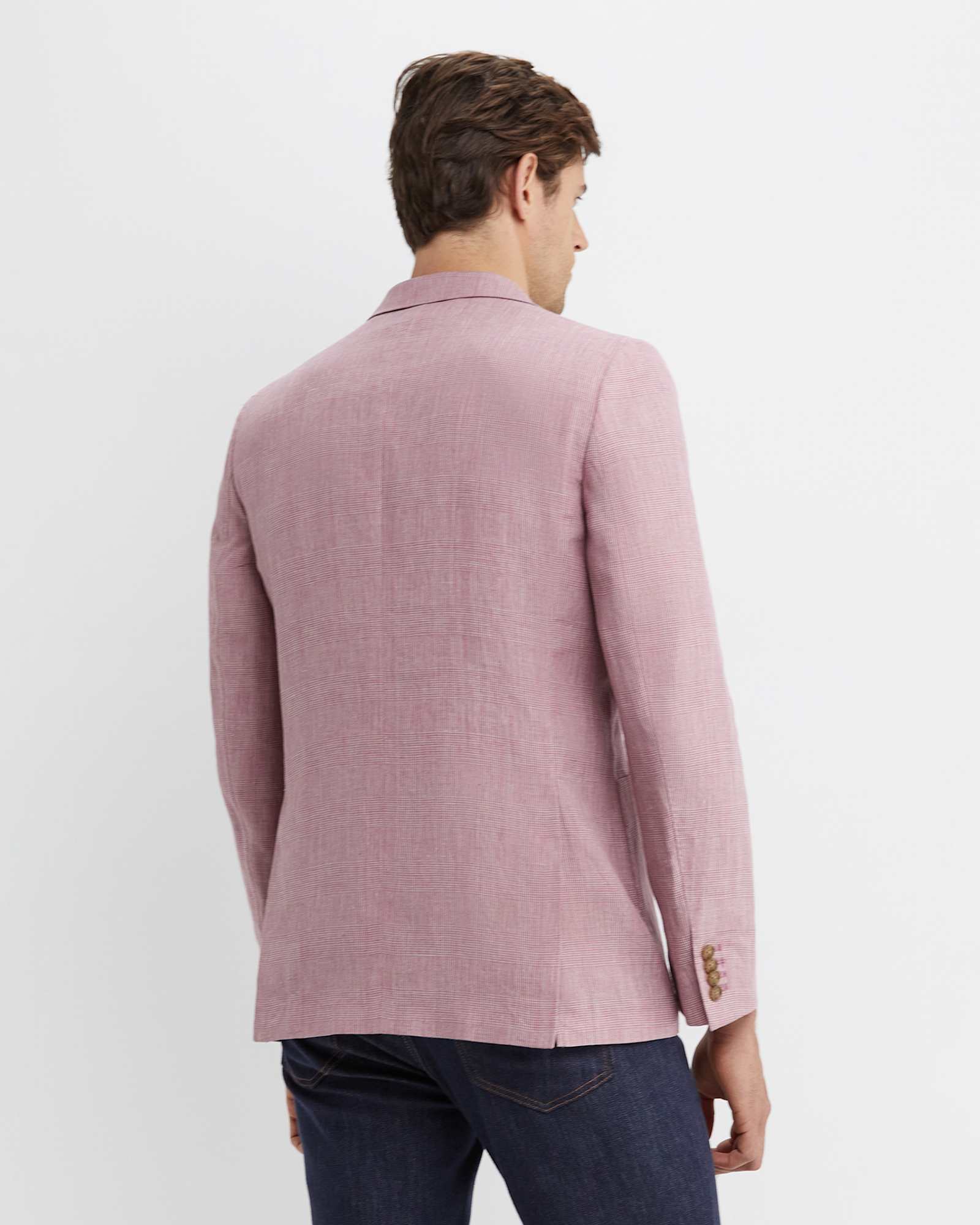 Farrer Linen Sports Jacket in DUSTY PINK
