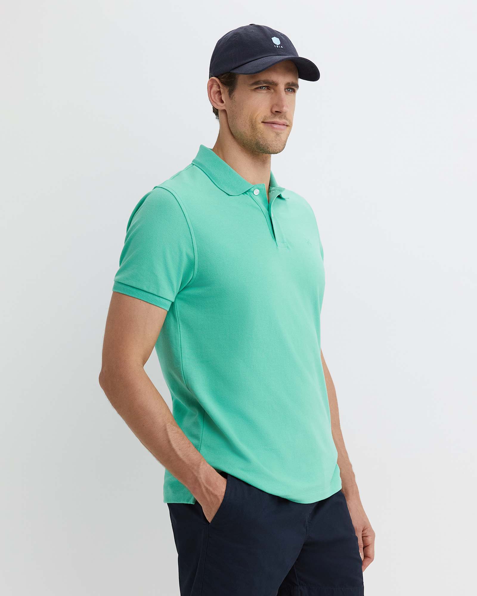 SC Pique Polo in SPEARMINT