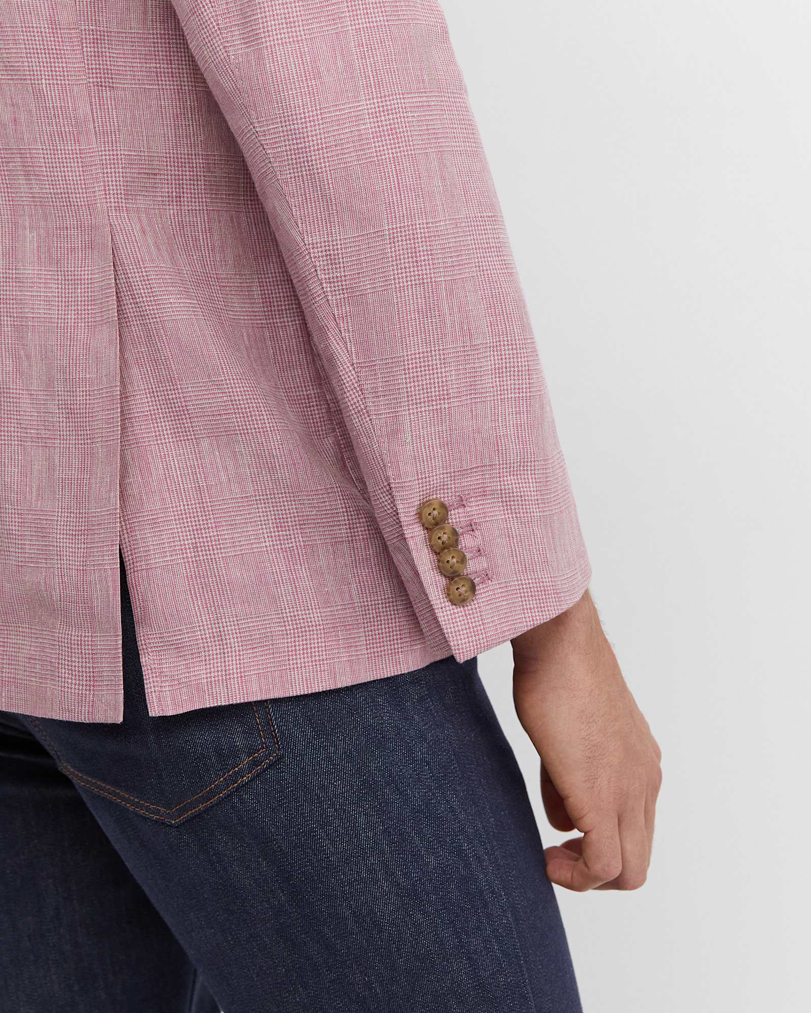 Farrer Linen Sports Jacket in DUSTY PINK