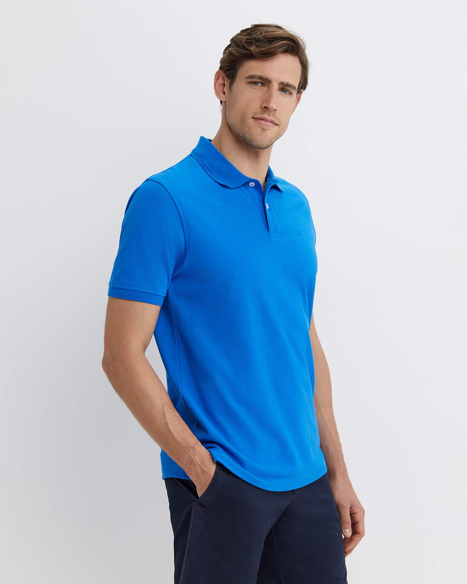 SC Pique Polo in COBALT