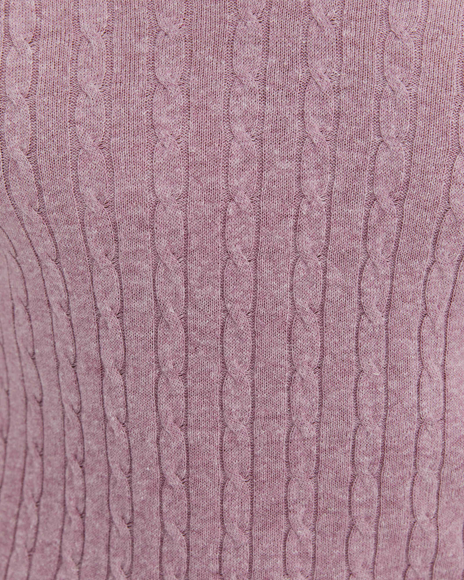 Murrinar Cable Knit Polo in PINK MELANGE