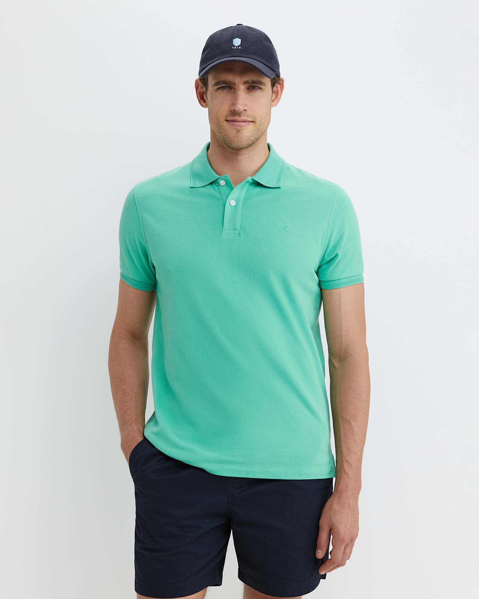 SC Pique Polo in SPEARMINT