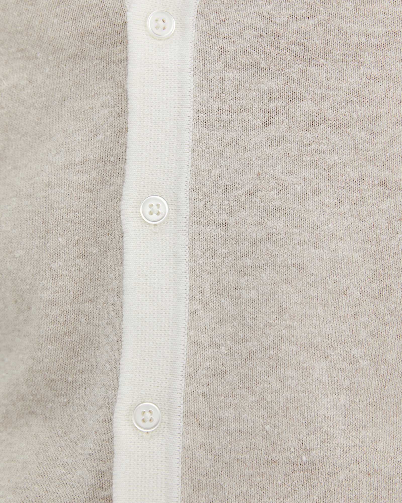 Ellis Knitted Short Sleeve Shirt in NATURAL MELANGE