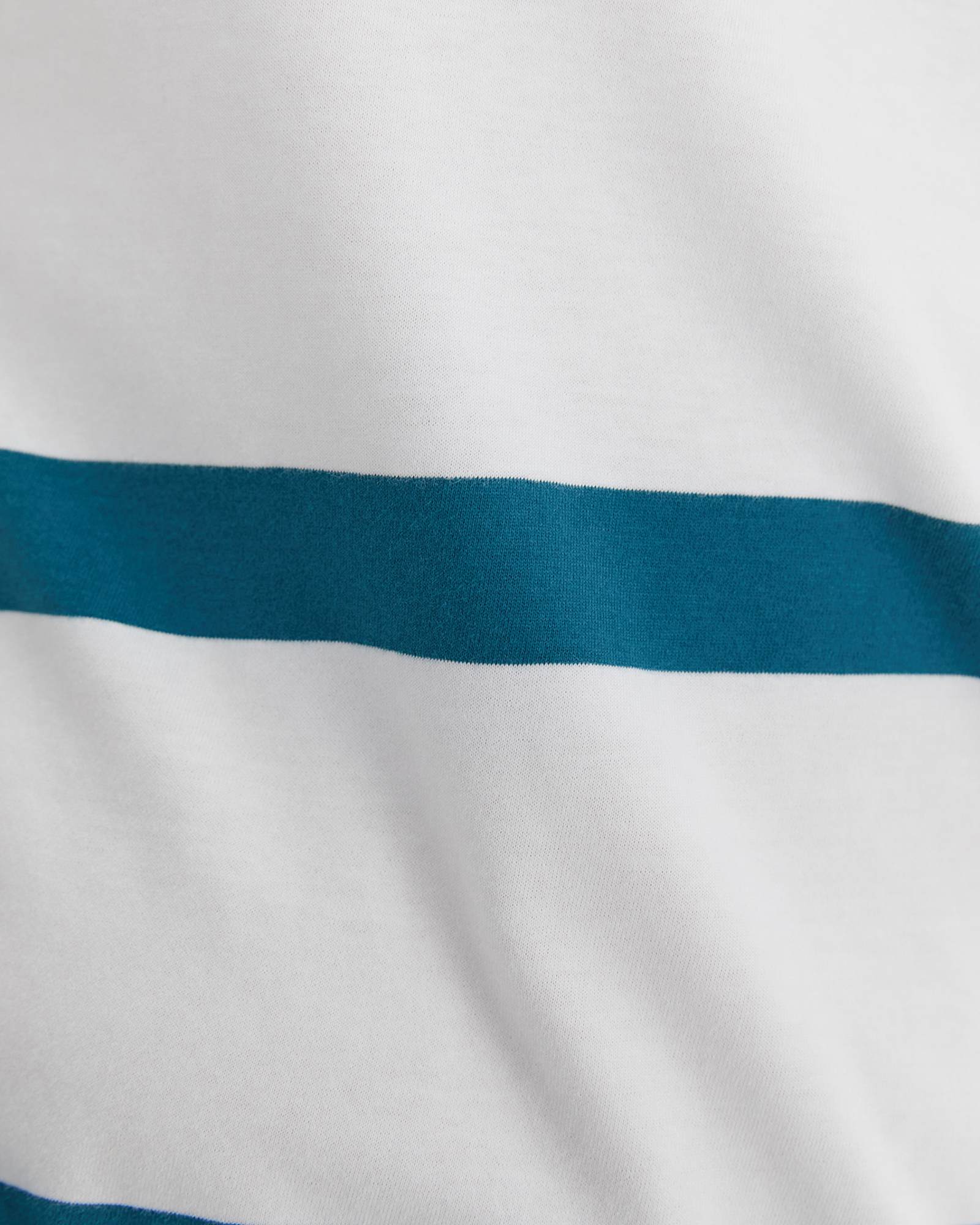 Sullivan Stripe Tee in WHITE/TEAL