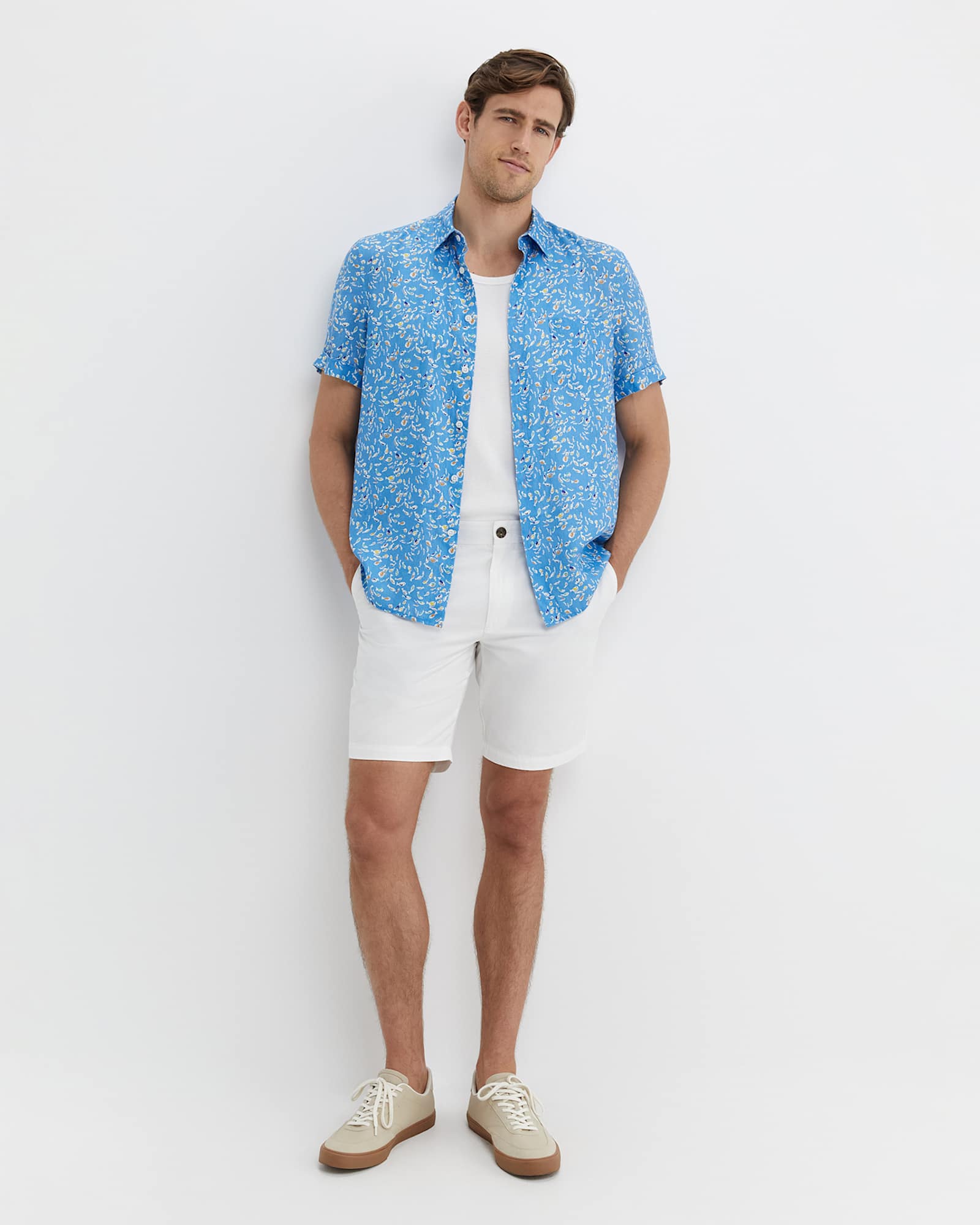 Bay Short Sleeve Liberty Shirt in BLUE MULTI