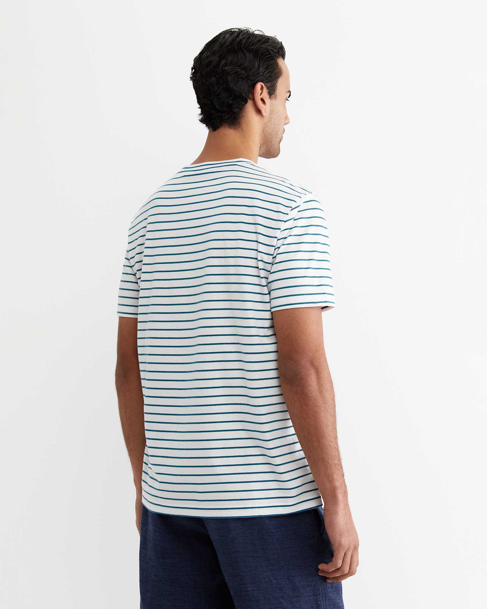 Supersoft Tee in WHITE/TEAL