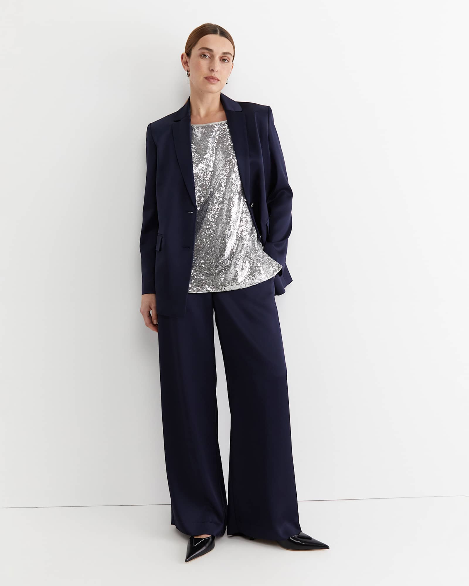 Sequin Top in SILVER