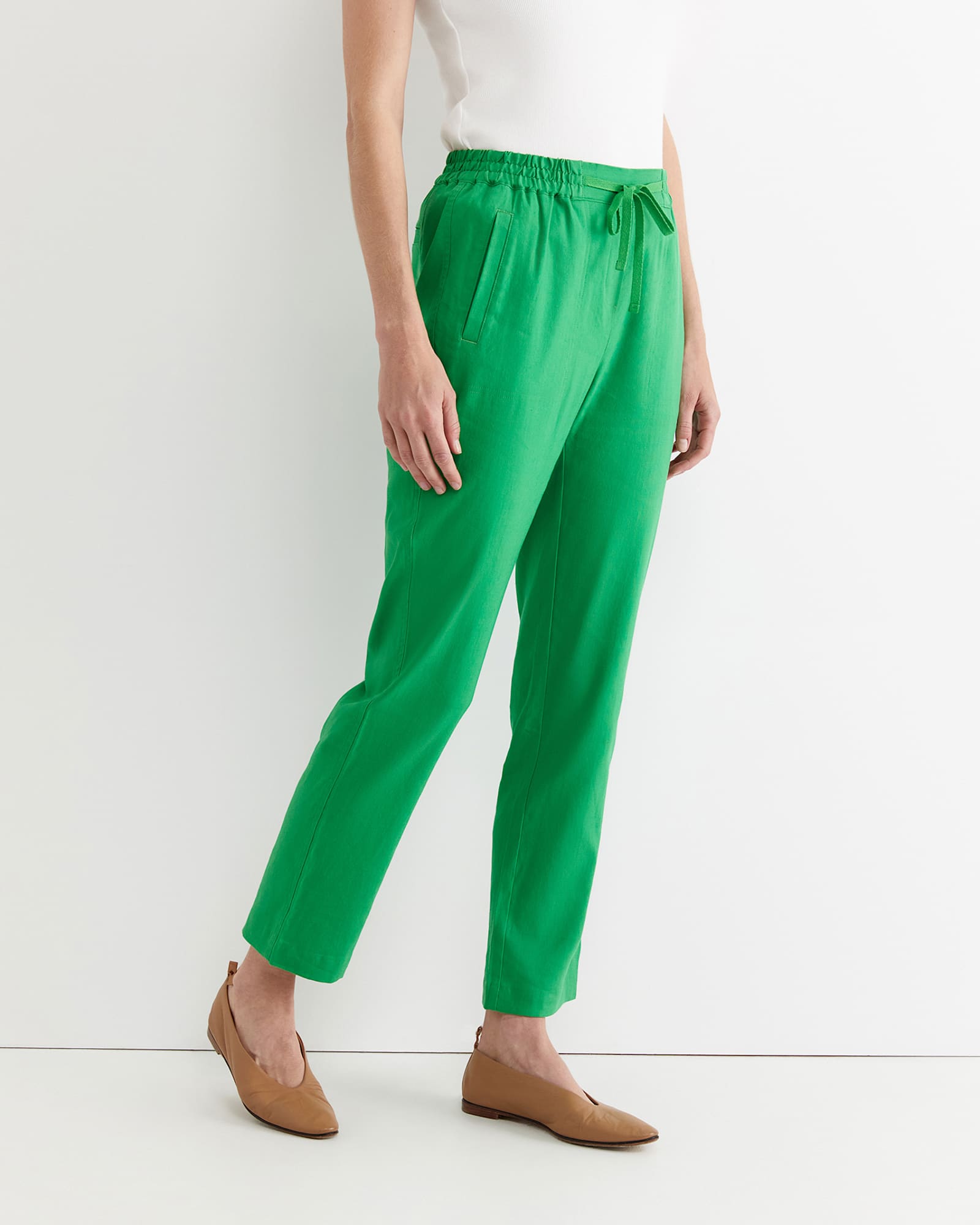 Rosa Linen Pant in FERN