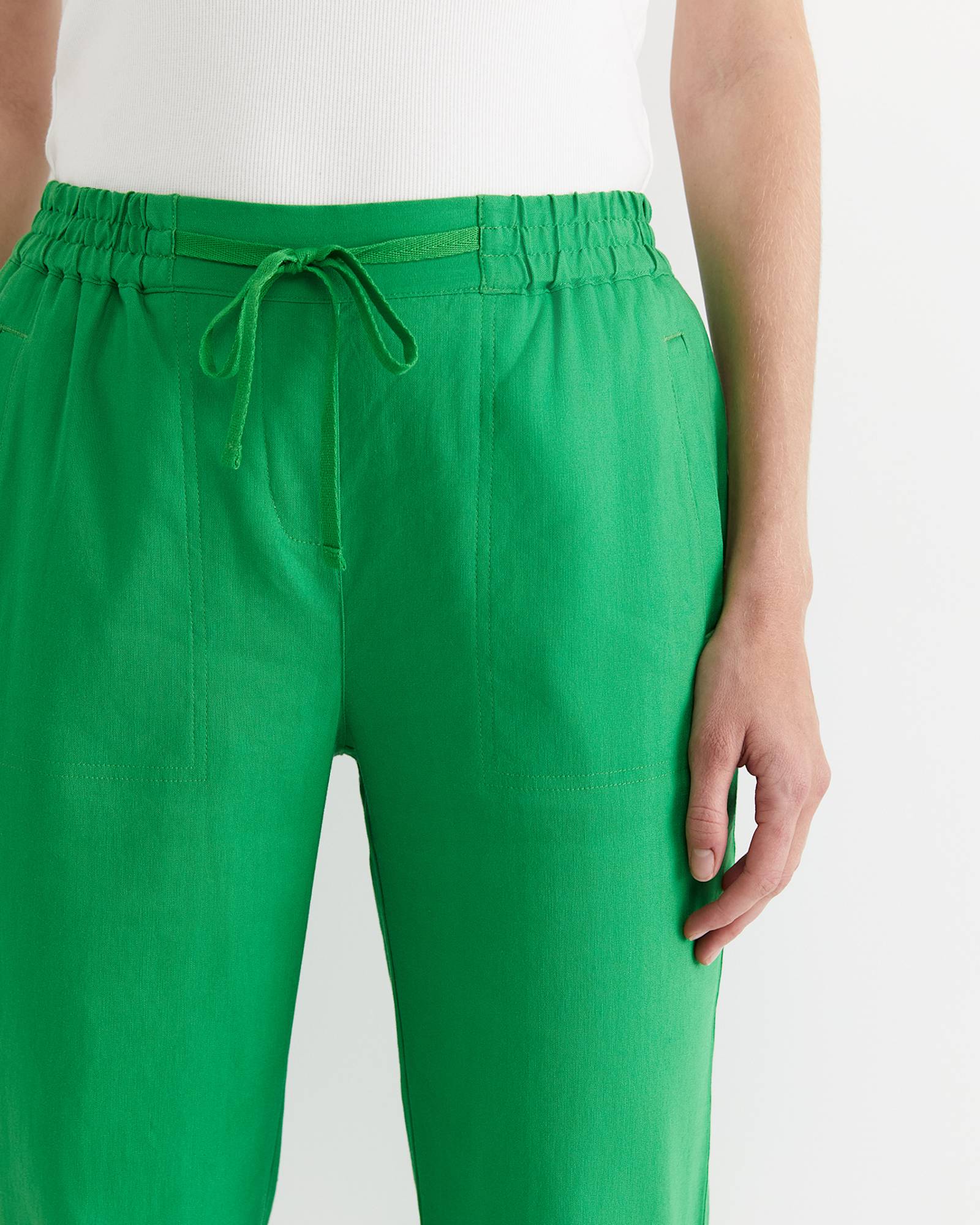 Rosa Linen Pant in FERN